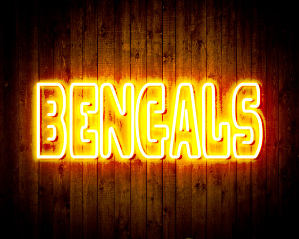 NFL Cincinnati BENGALS Handmade Neon Flex LED Sign