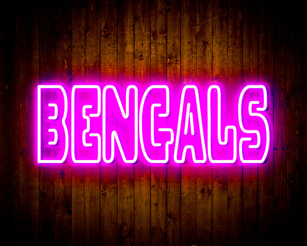 NFL Cincinnati BENGALS Handmade Neon Flex LED Sign