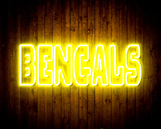 NFL Cincinnati BENGALS Handmade Neon Flex LED Sign