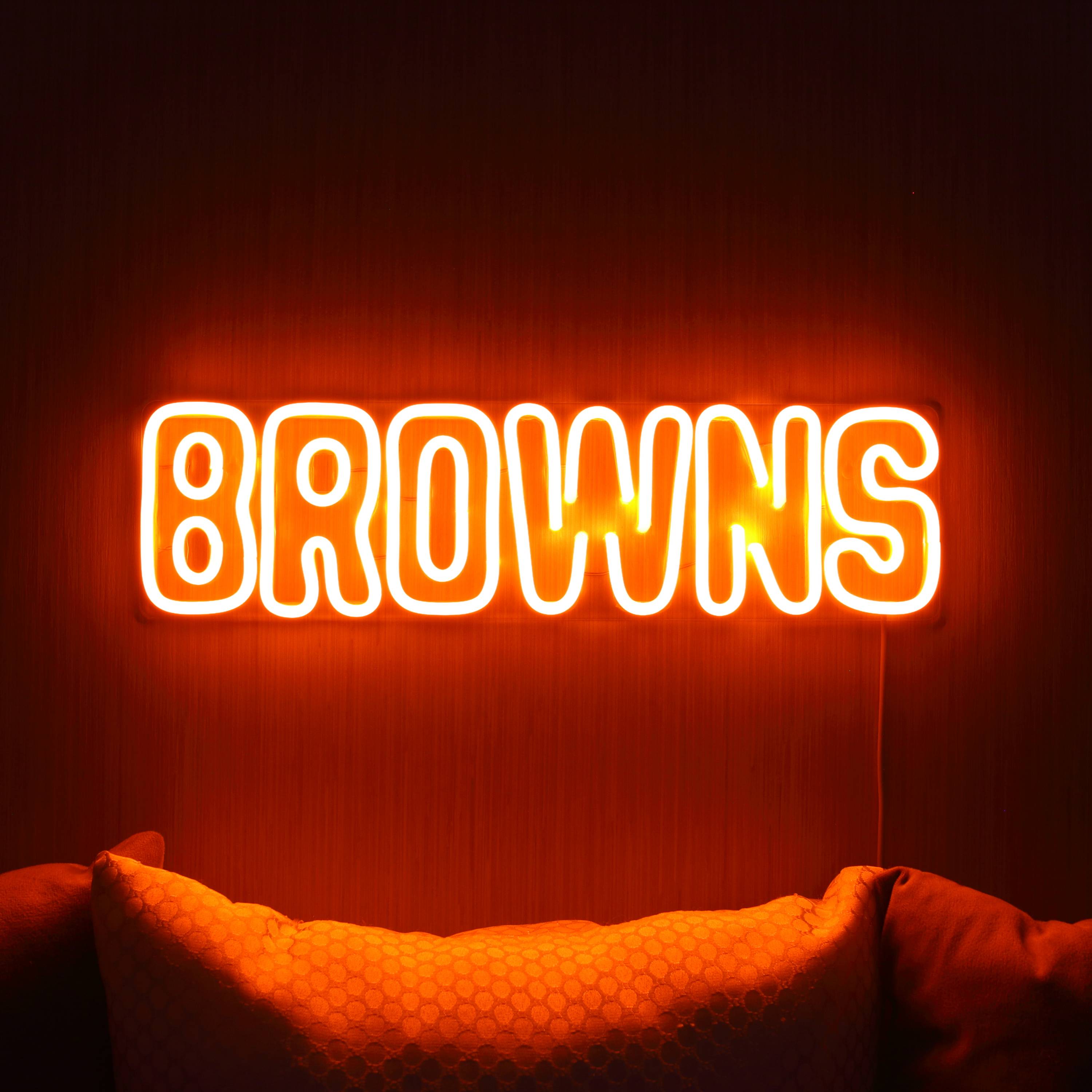 NFL BROWNS Large Flex Neon LED Sign
