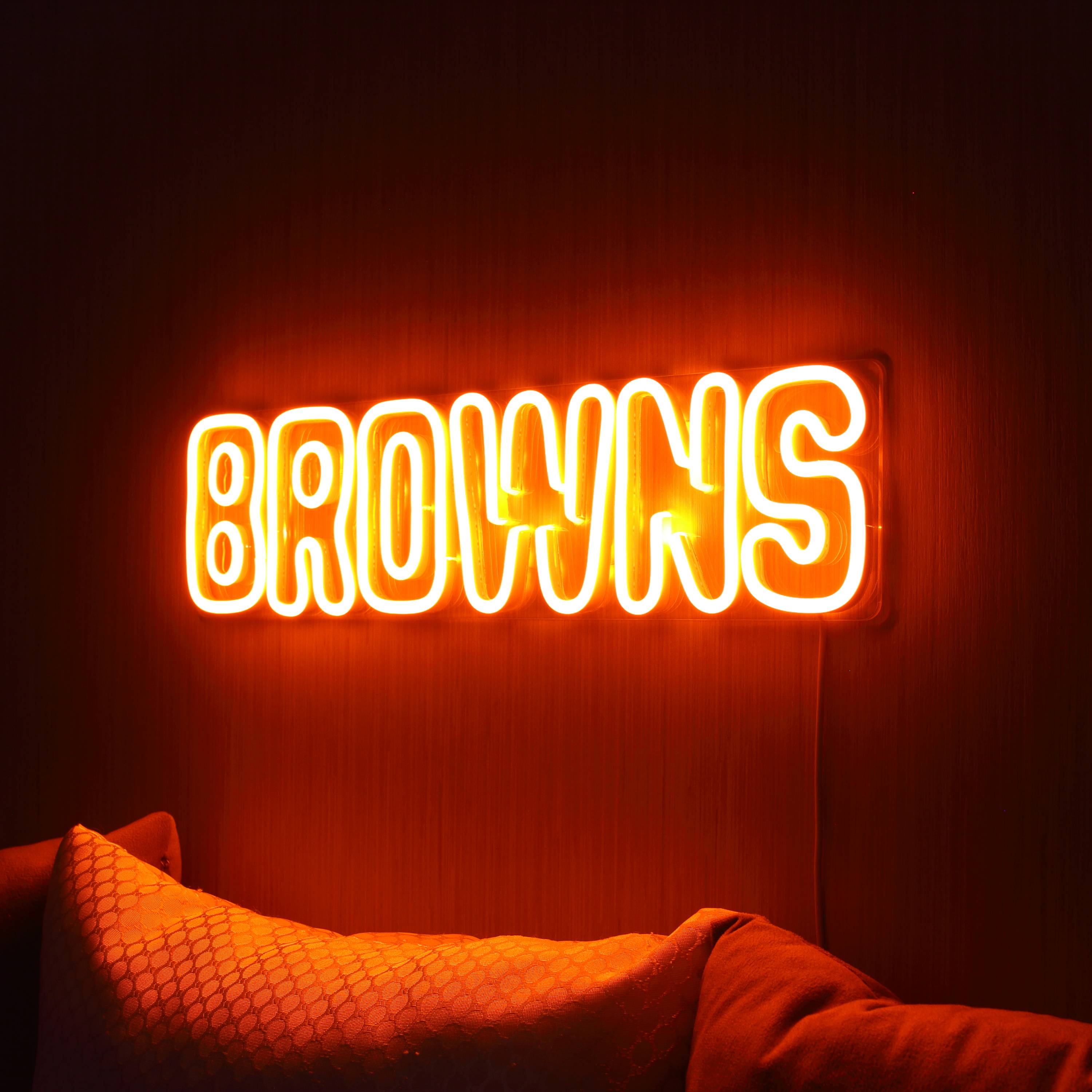 NFL BROWNS Large Flex Neon LED Sign