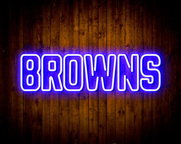 NFL BROWNS Handmade Neon Flex LED Sign