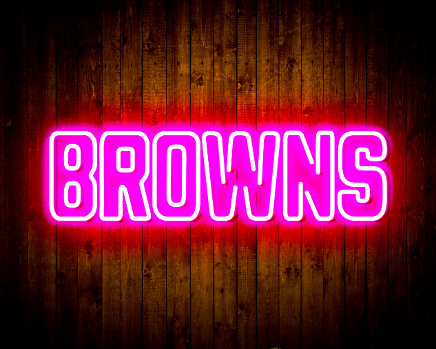 NFL Cleveland BROWNS Handmade Neon Flex LED Sign - ProLedSign