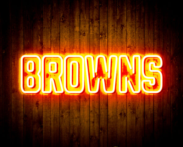 NFL Cleveland BROWNS Handmade Neon Flex LED Sign - ProLedSign