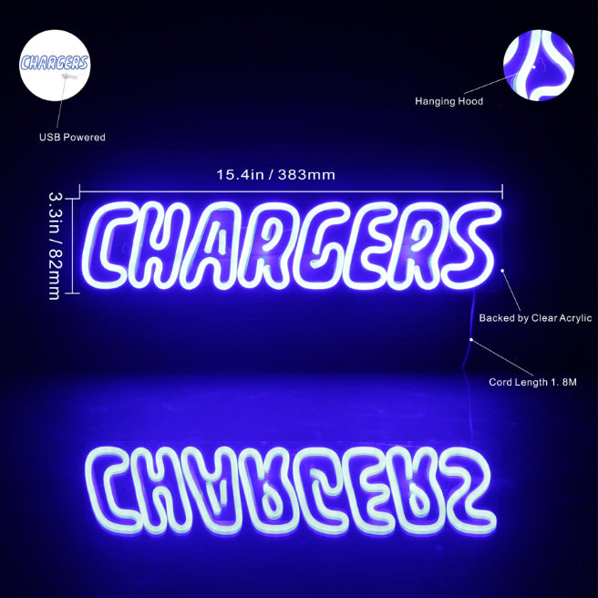 NFL Los Angeles Chargers Handmade Neon Flex LED Sign - ProLedSign