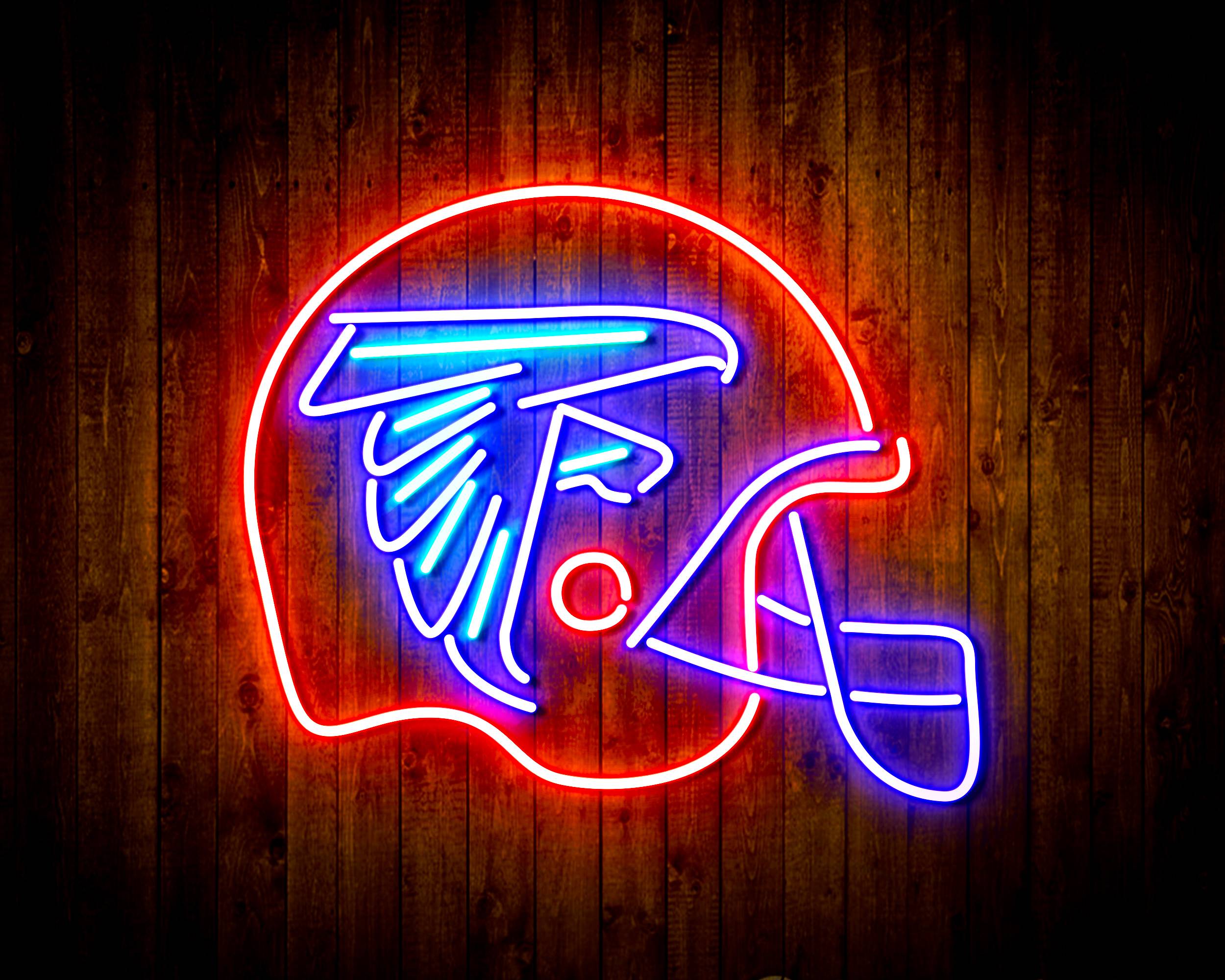 NFL Helmet Atlanta Falcons Bar Neon Flex LED Sign