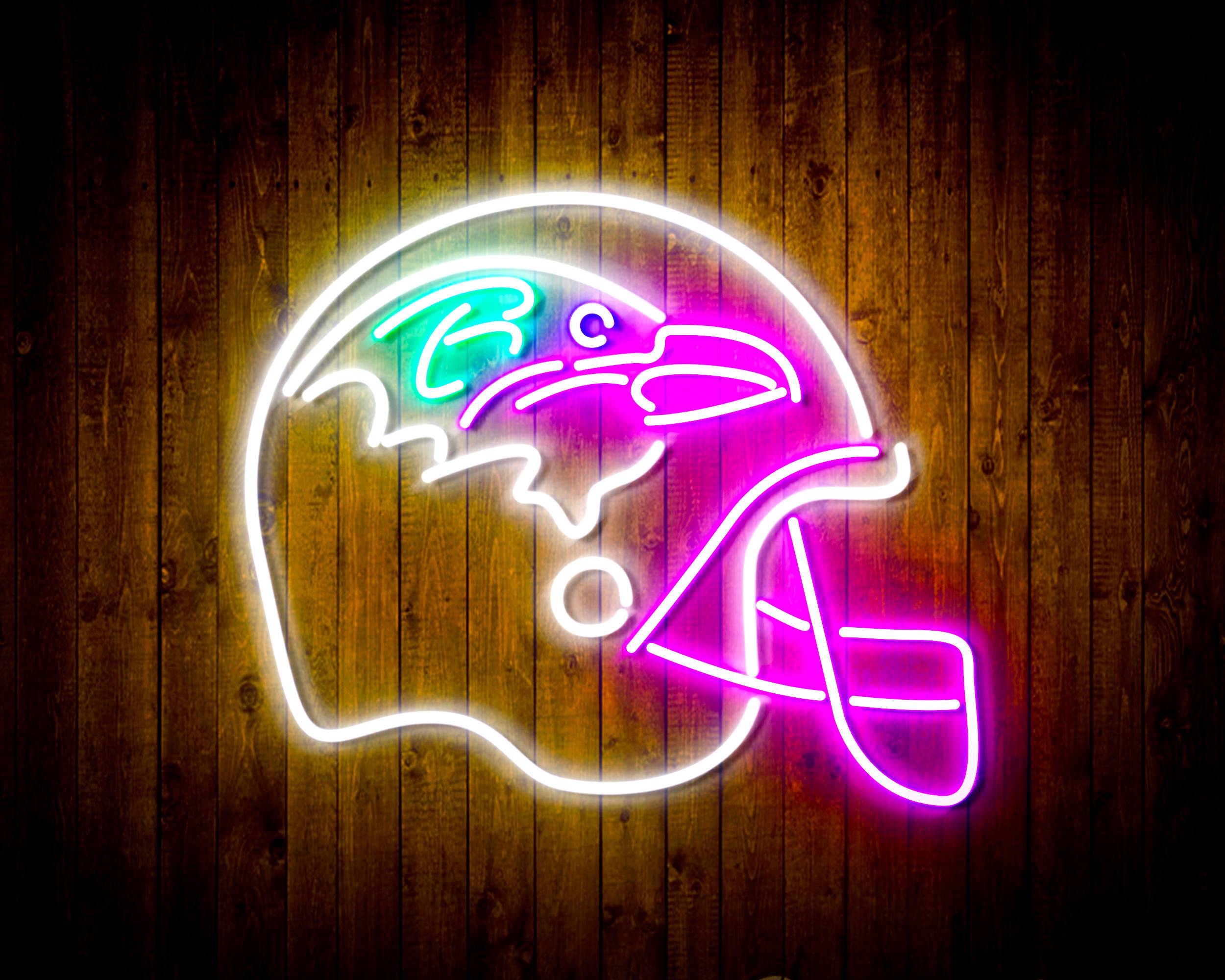NFL Helmet Baltimore Ravens Bar Neon Flex LED Sign
