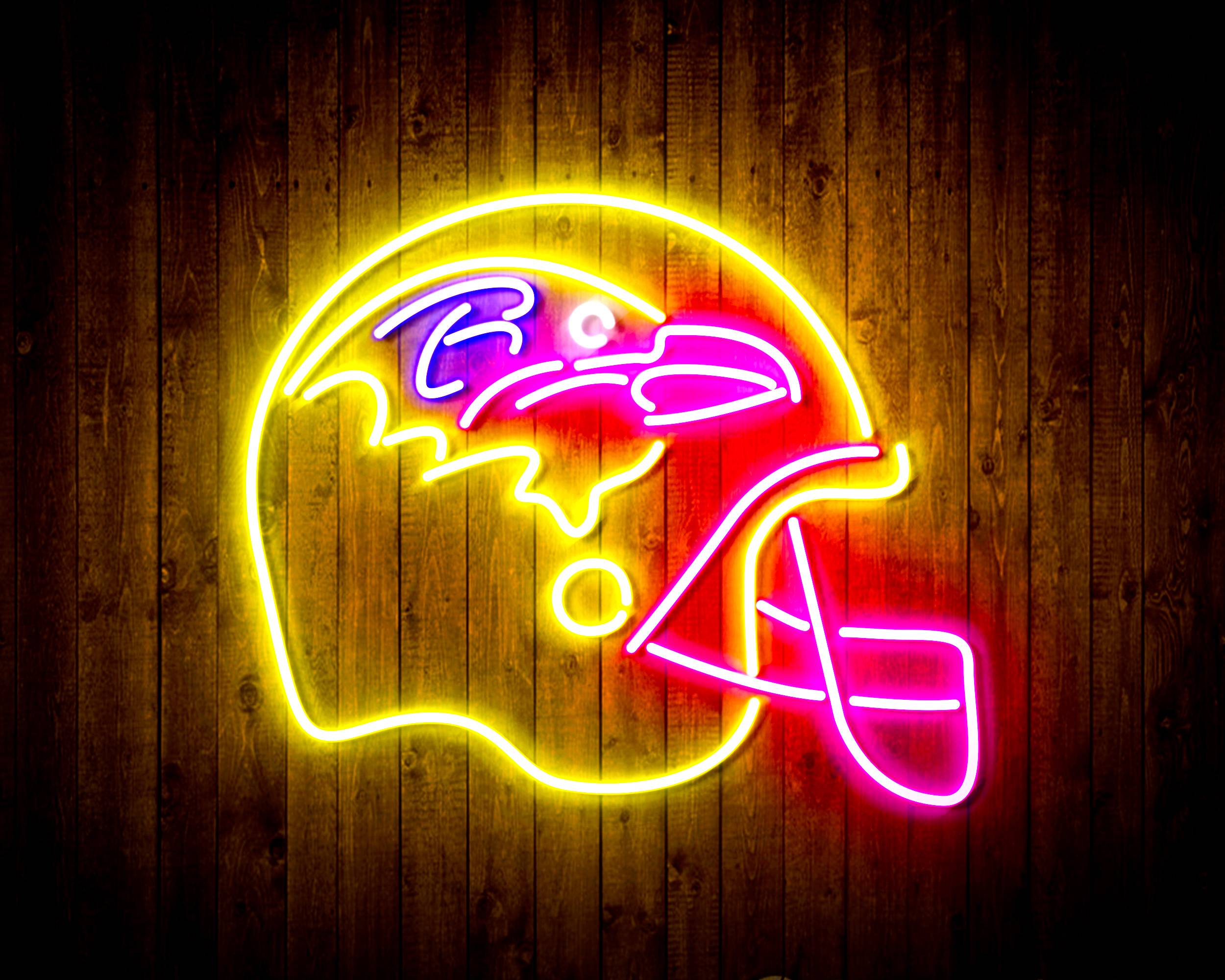 NFL Helmet Baltimore Ravens Bar Neon Flex LED Sign