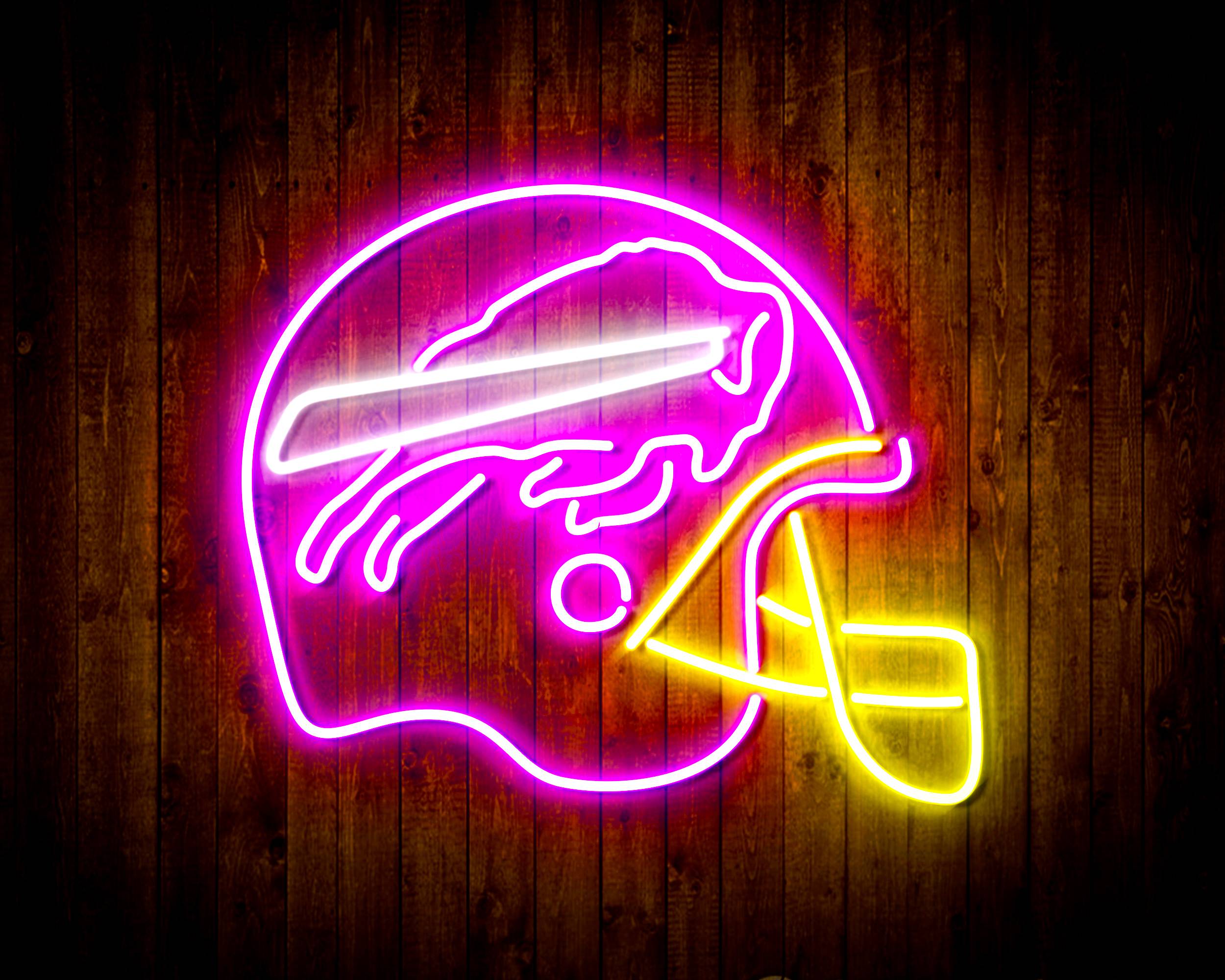 NFL Helmet Buffalo Bills Bar Neon Flex LED Sign