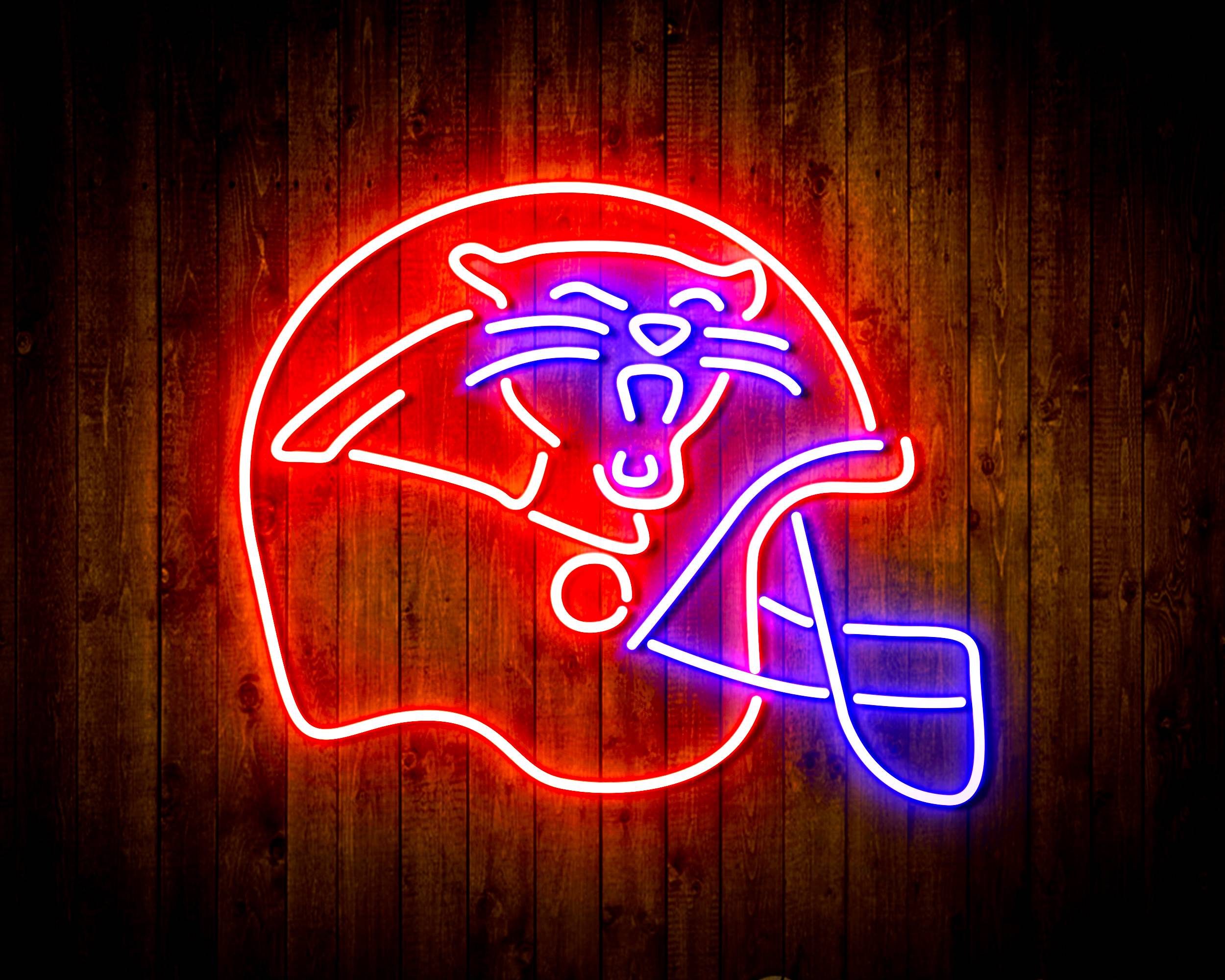 NFL Helmet Carolina Panthers Bar Neon Flex LED Sign
