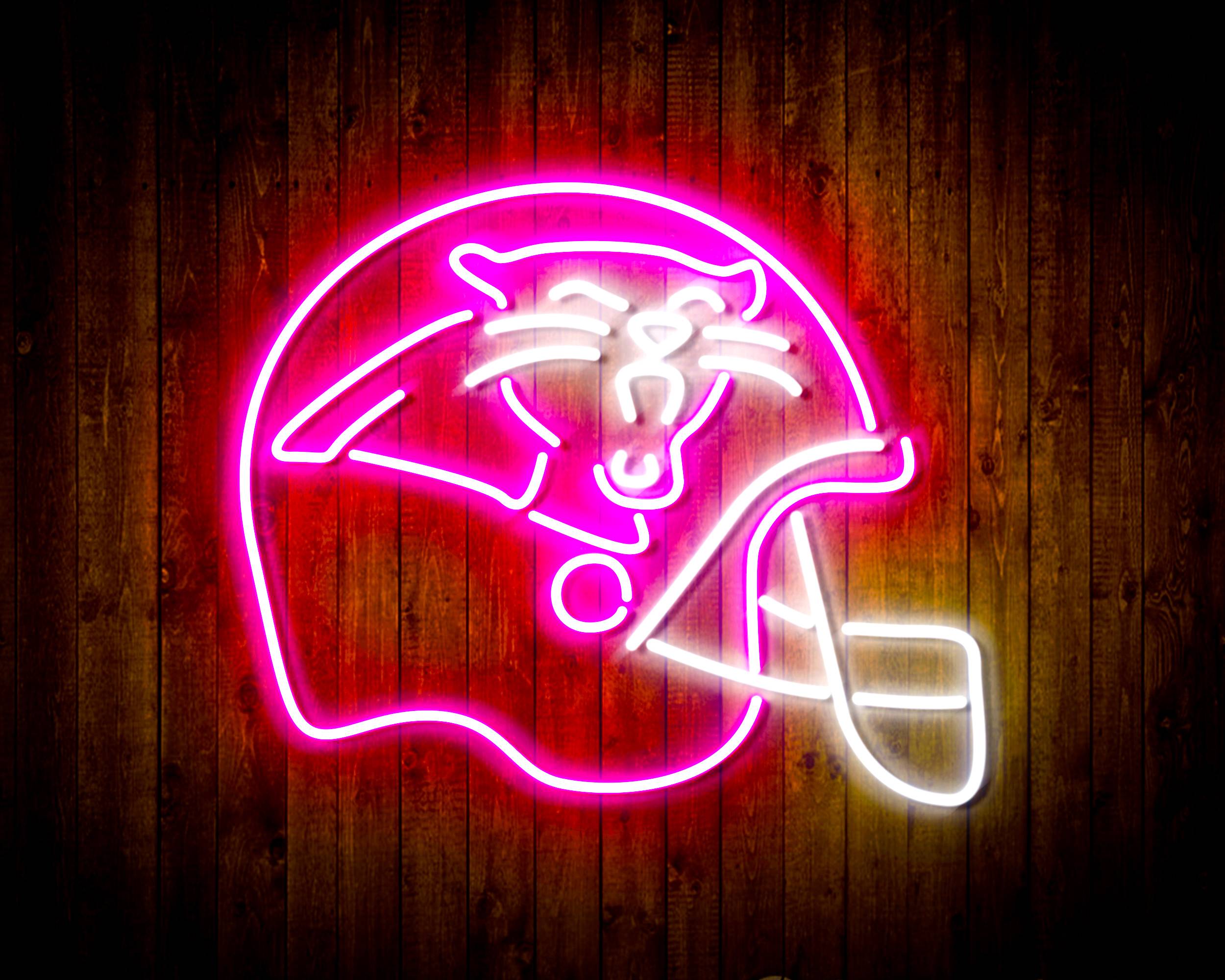 NFL Helmet Carolina Panthers Bar Neon Flex LED Sign