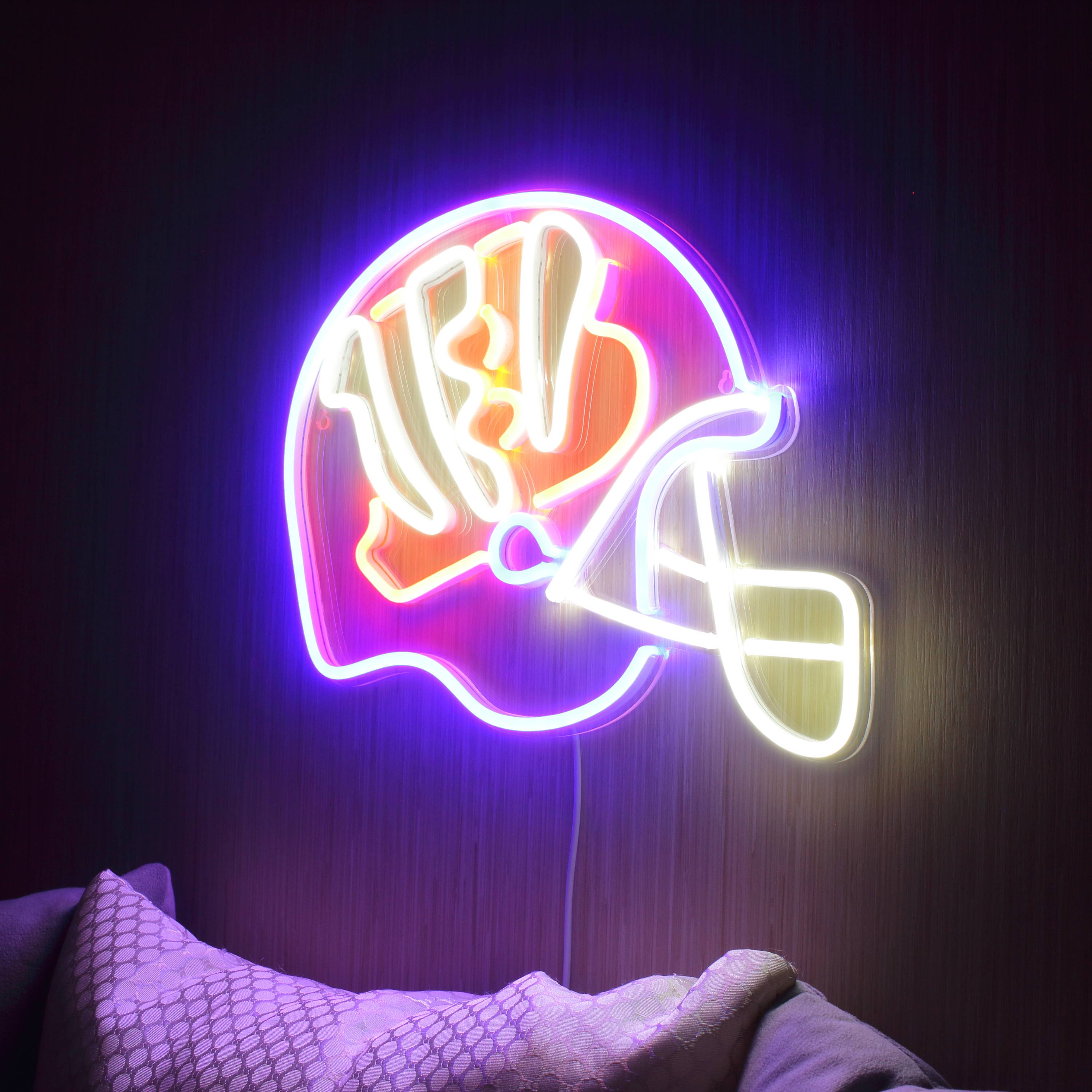 NFL Helmet Cincinnati Bengals Large Flex Neon LED Sign
