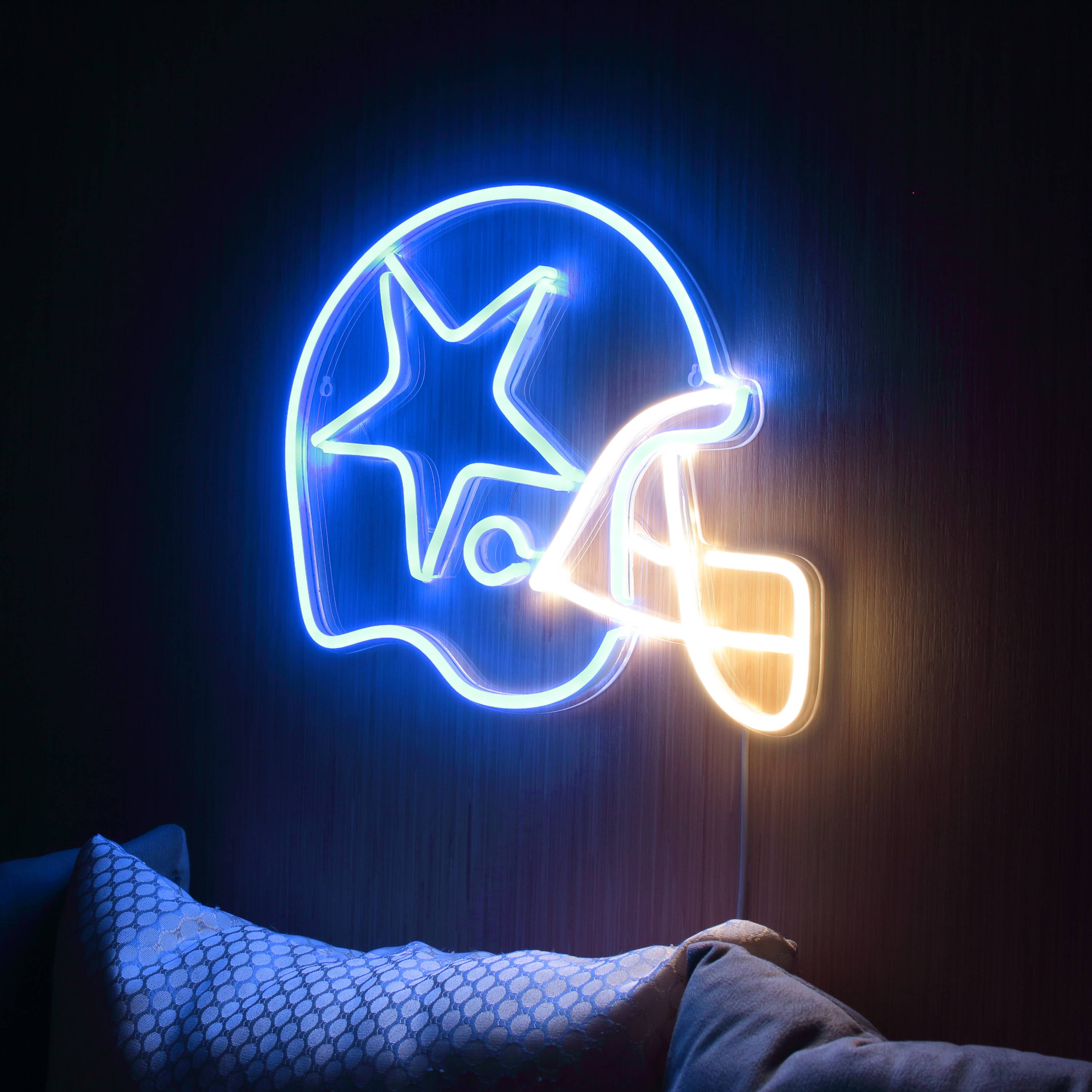 NFL Helmet Dallas Cowboys Large Flex Neon LED Sign