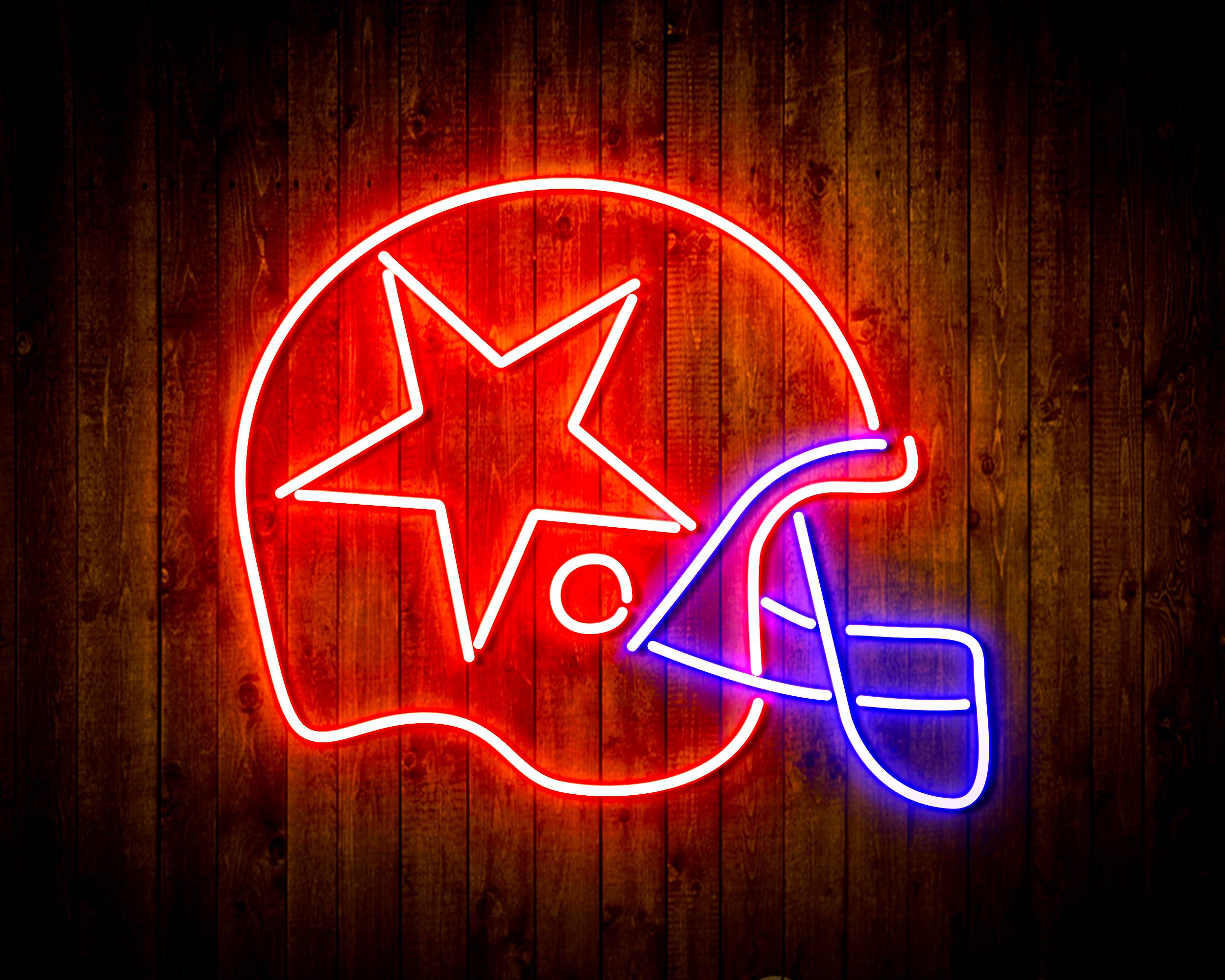 NFL Helmet Dallas Cowboys Bar Neon Flex LED Sign