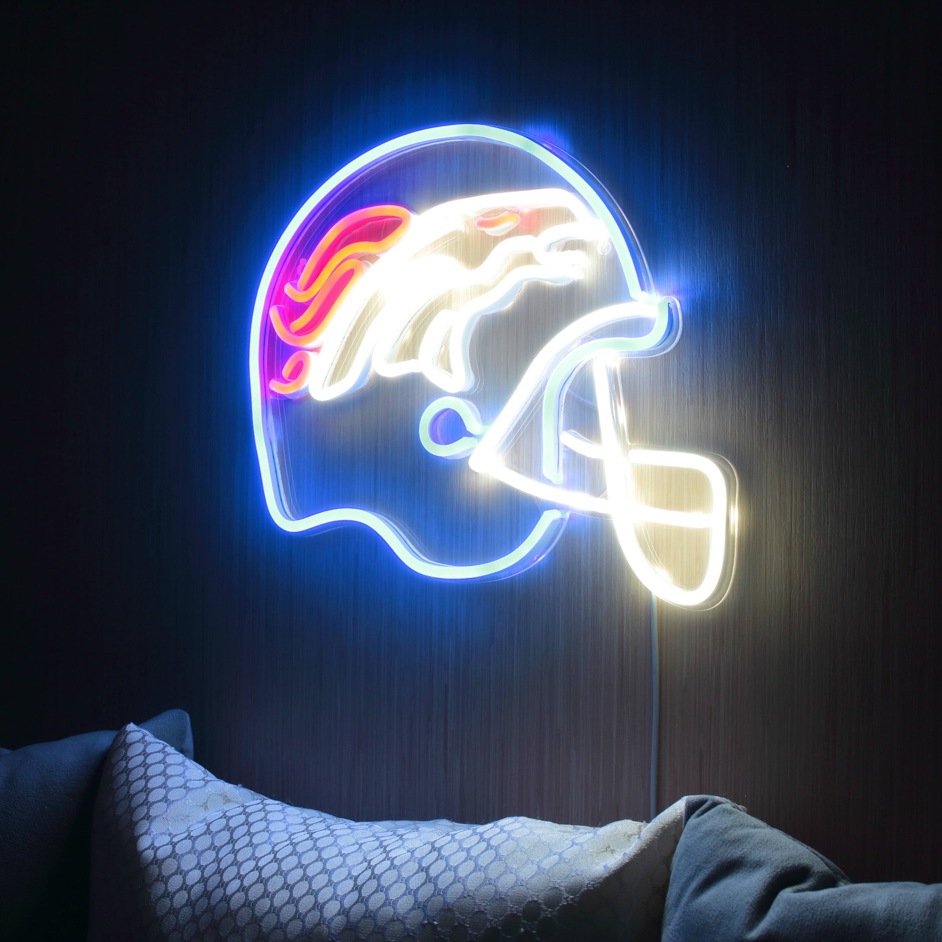 NFL Helmet Denver Broncos Large Flex Neon LED Sign