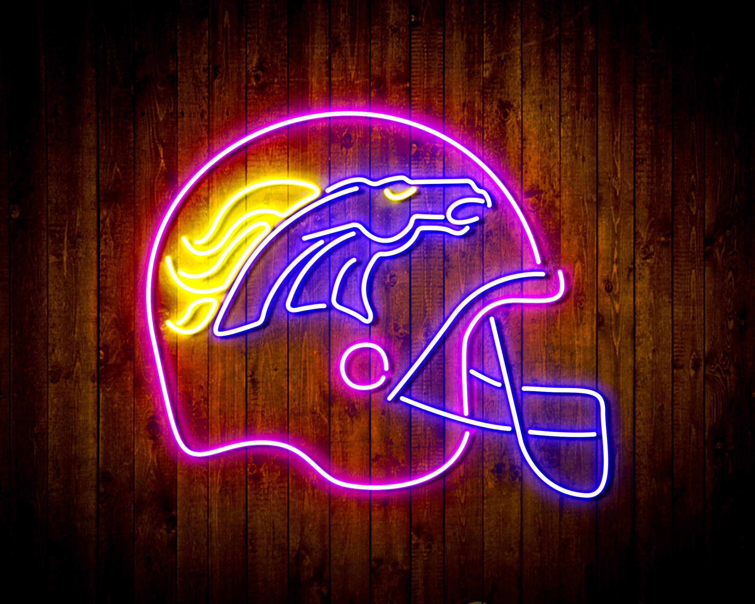 NFL Helmet Denver Broncos Bar Neon Flex LED Sign
