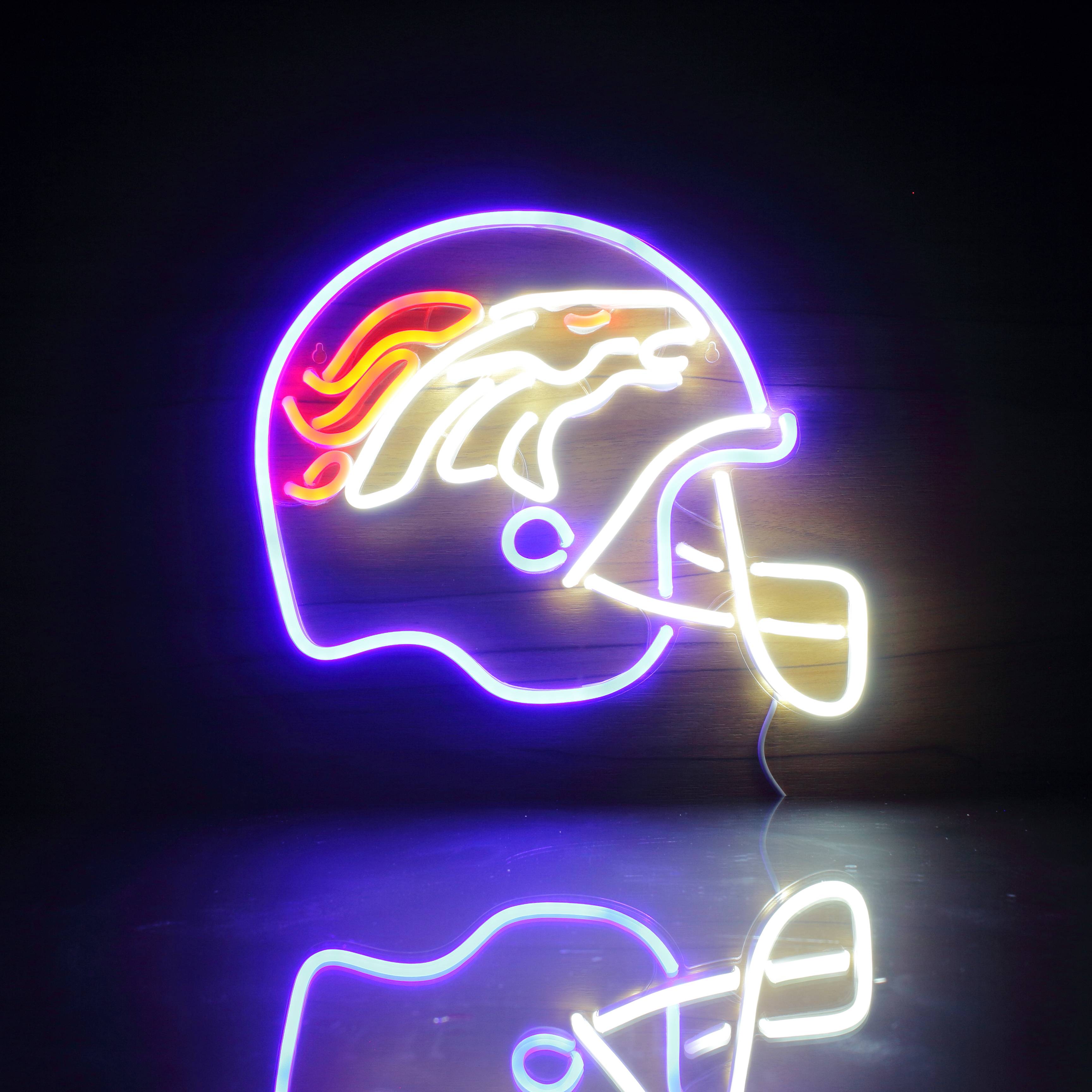 NFL Helmet Denver Broncos Bar Neon Flex LED Sign
