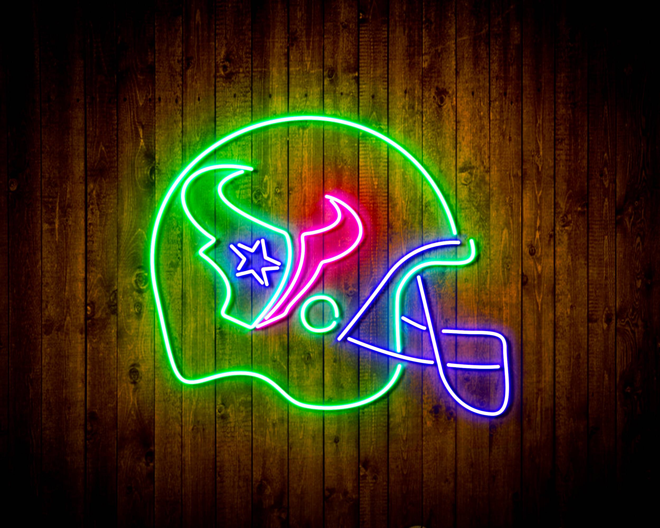 NFL Helmet Houston Texans Bar Neon Flex LED Sign