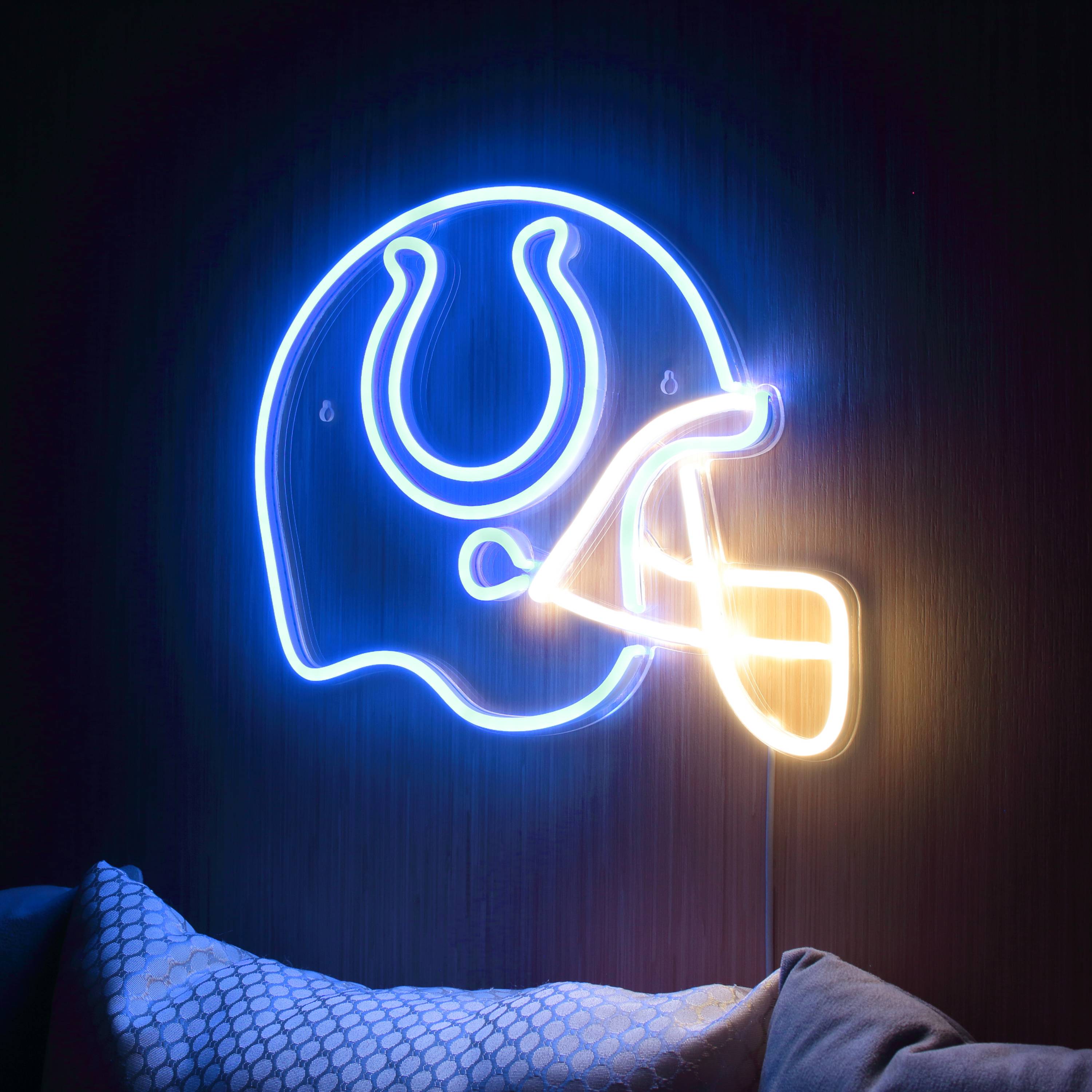 NFL Helmet Indianapolis Colts Large Flex Neon LED Sign
