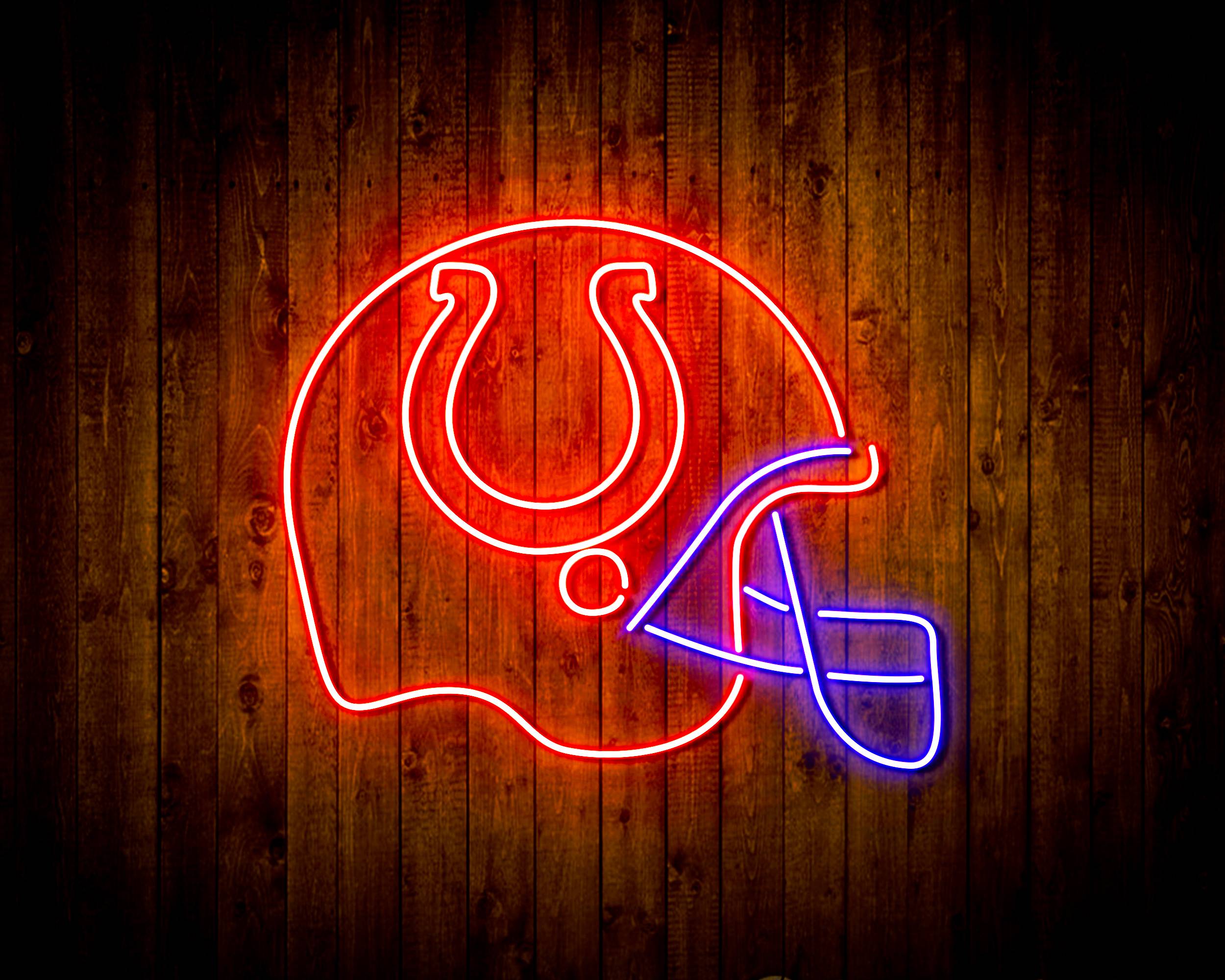 NFL Helmet Indianapolis Colts Bar Neon Flex LED Sign
