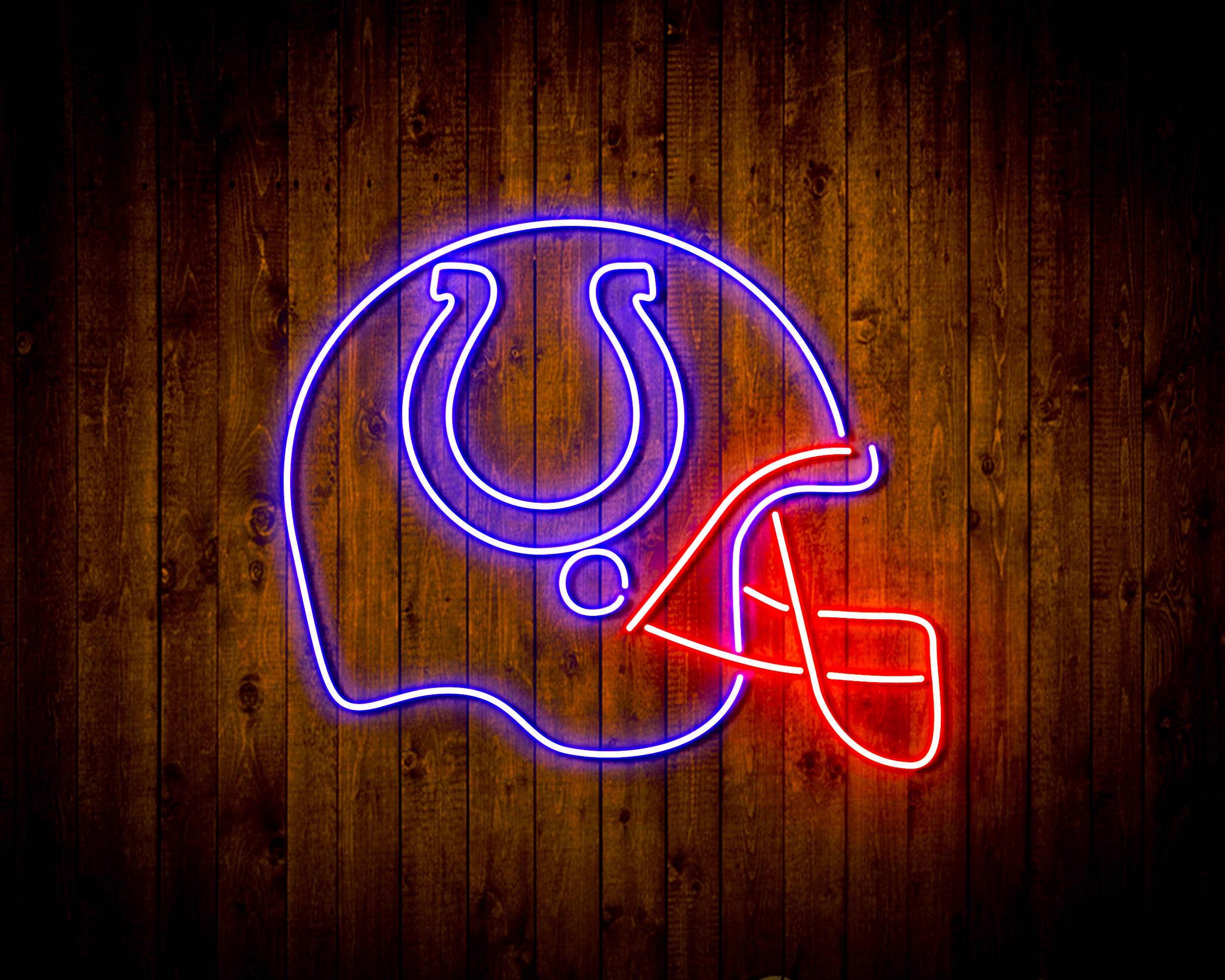NFL Helmet Indianapolis Colts Bar Neon Flex LED Sign