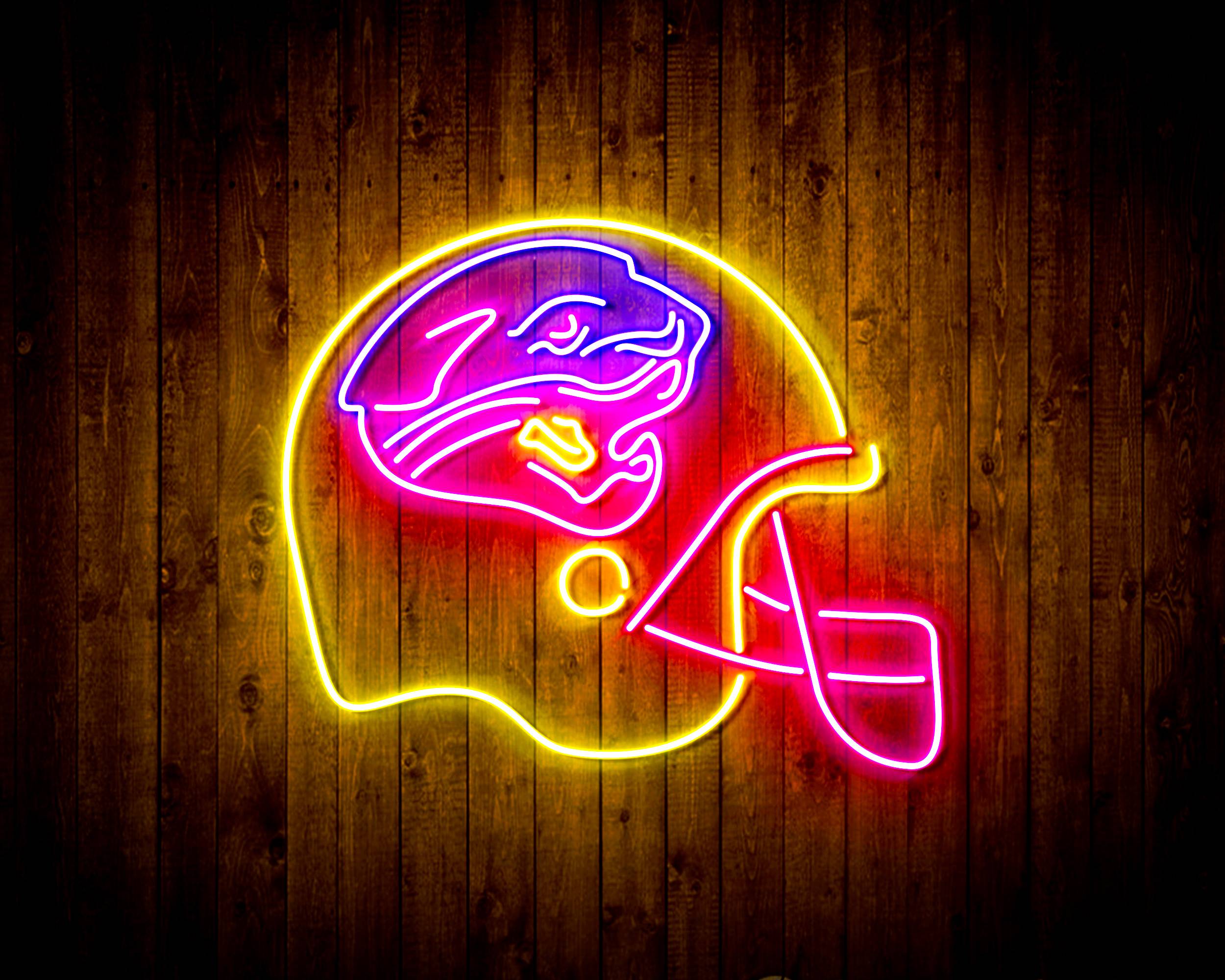 NFL Helmet Jacksonville Jaguars Bar Neon Flex LED Sign