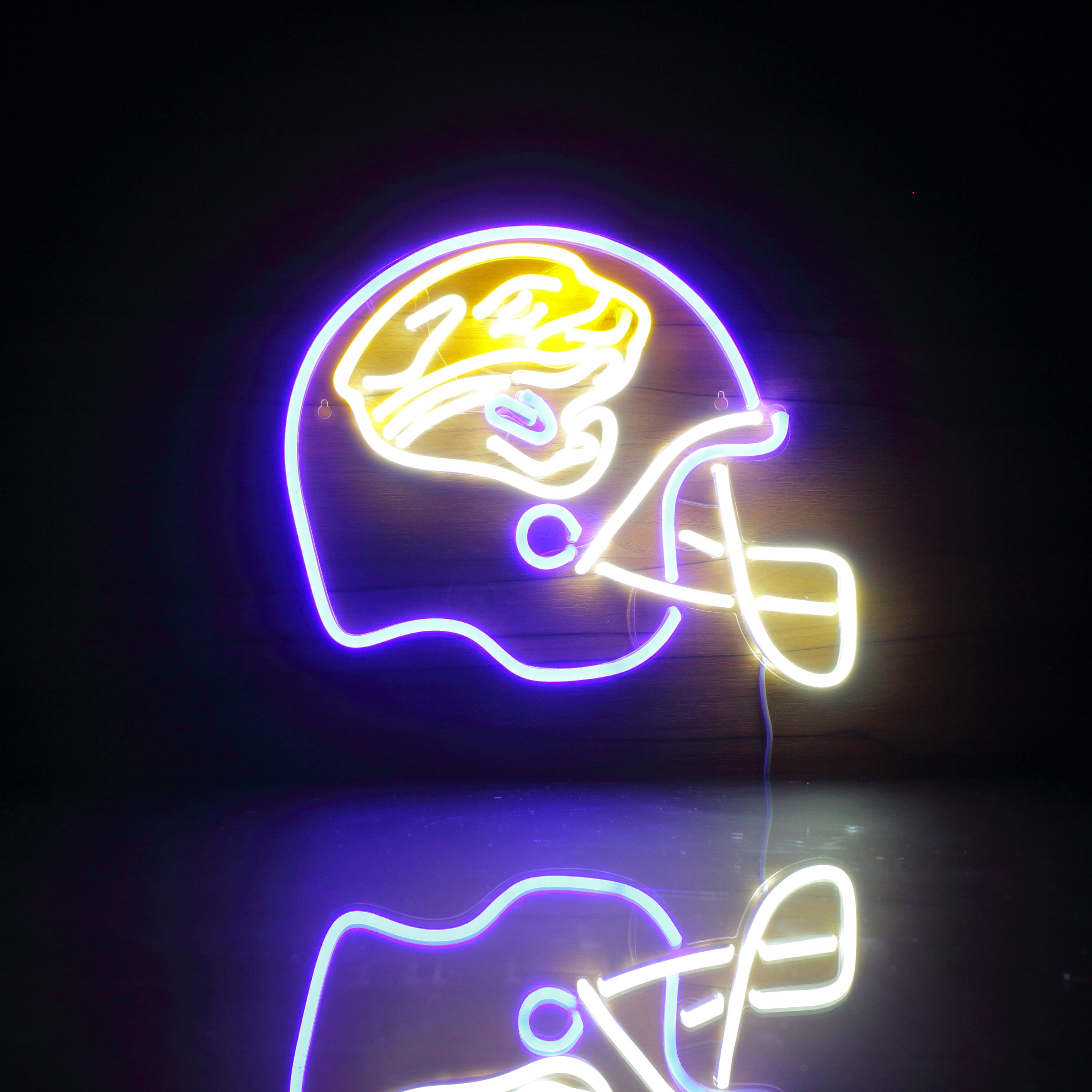 NFL Helmet Jacksonville Jaguars Bar Neon Flex LED Sign