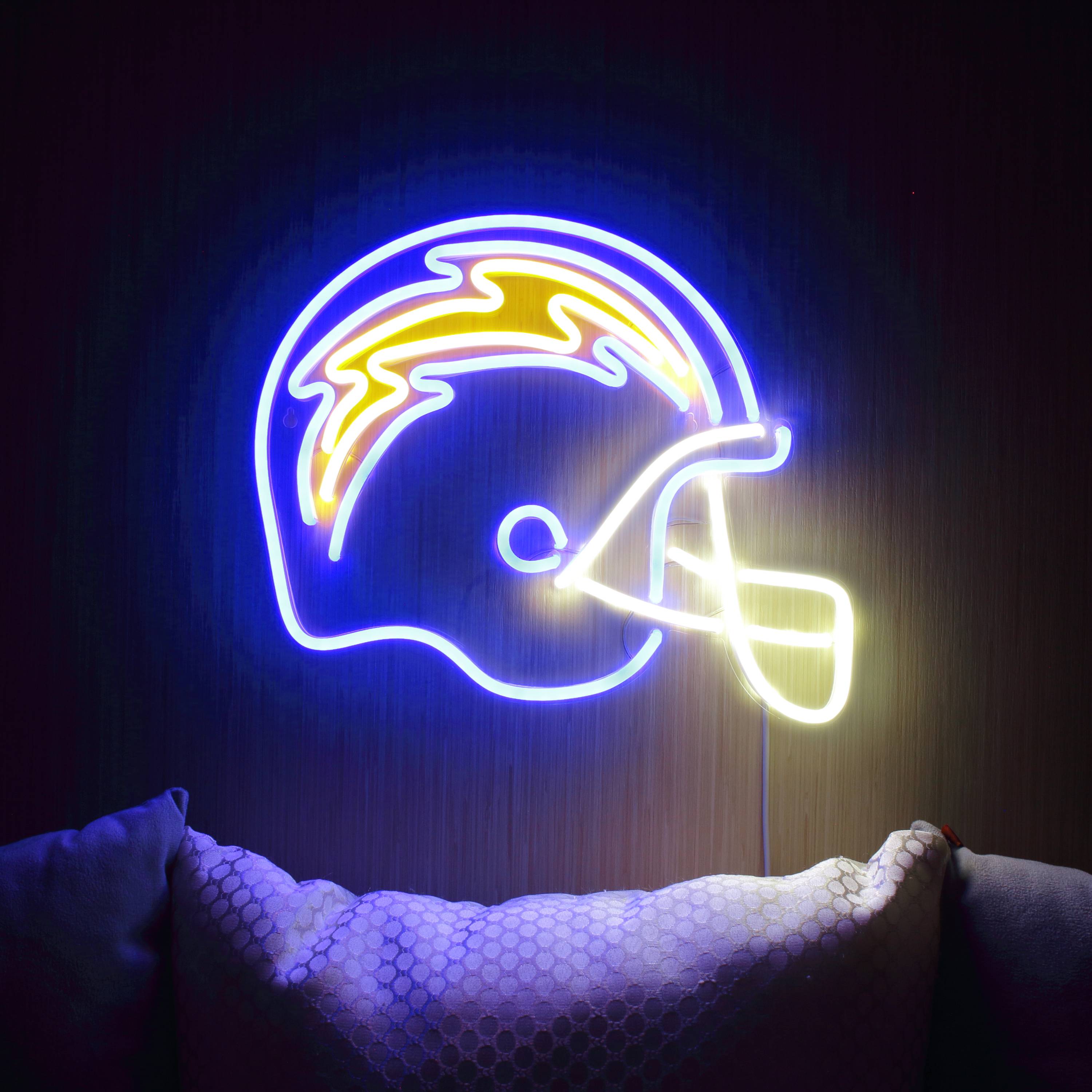 NFL Helmet Los Angeles Chargers Large Flex Neon LED Sign