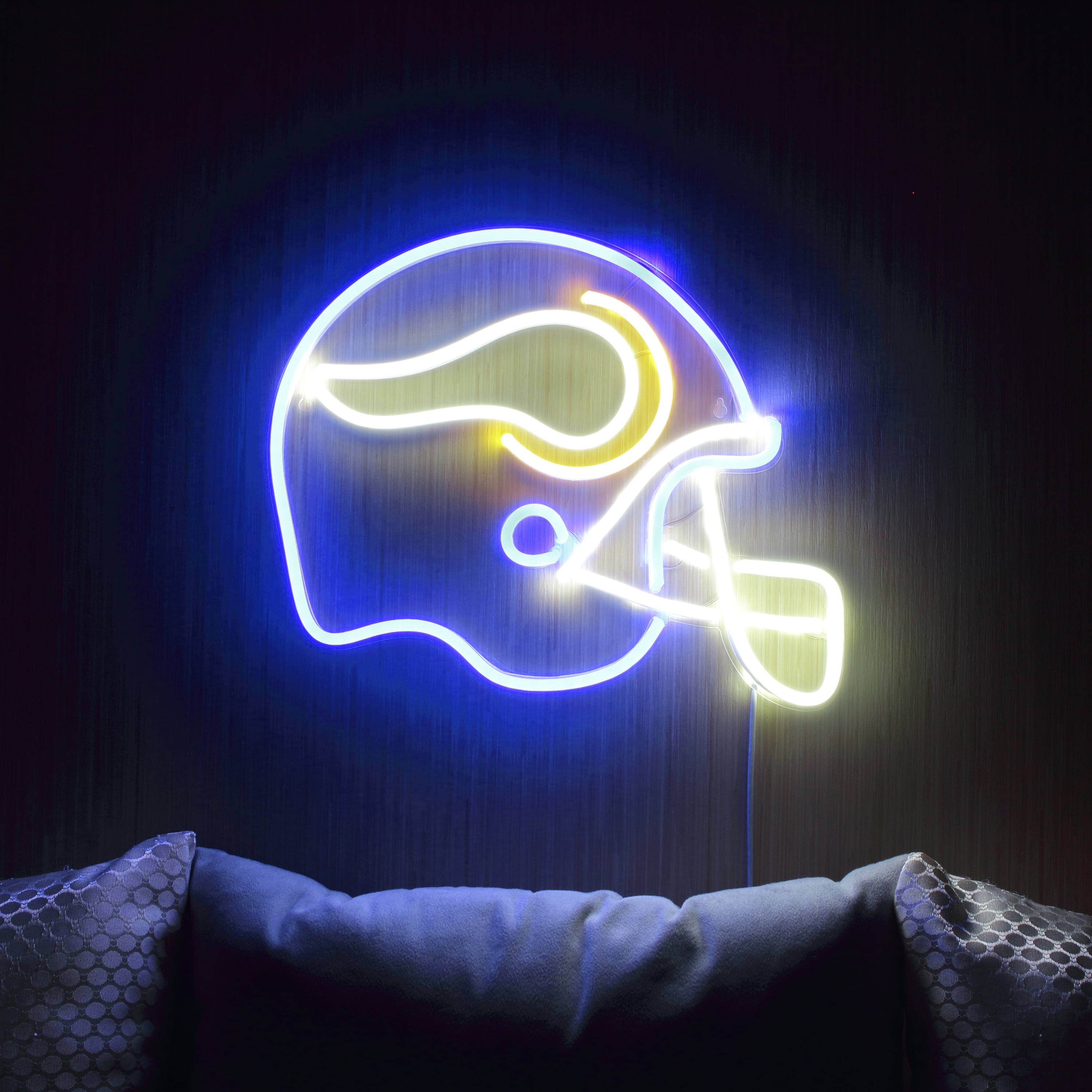 NFL Helmet Minnesota Vikings Large Flex Neon LED Sign
