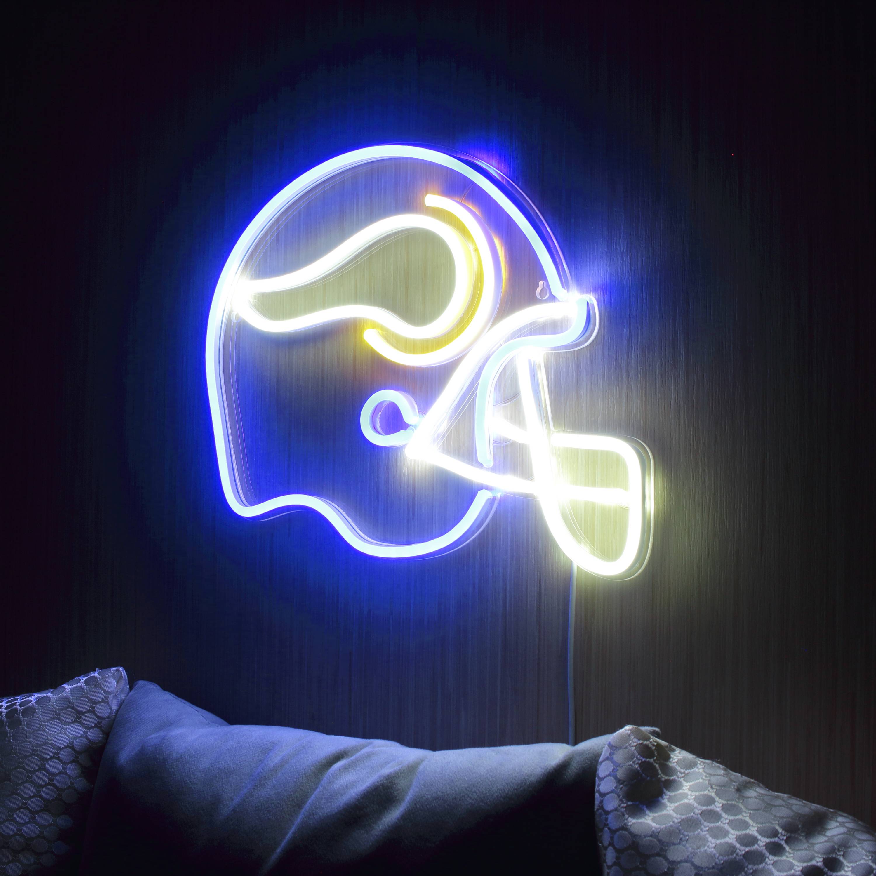 NFL Helmet Minnesota Vikings Large Flex Neon LED Sign