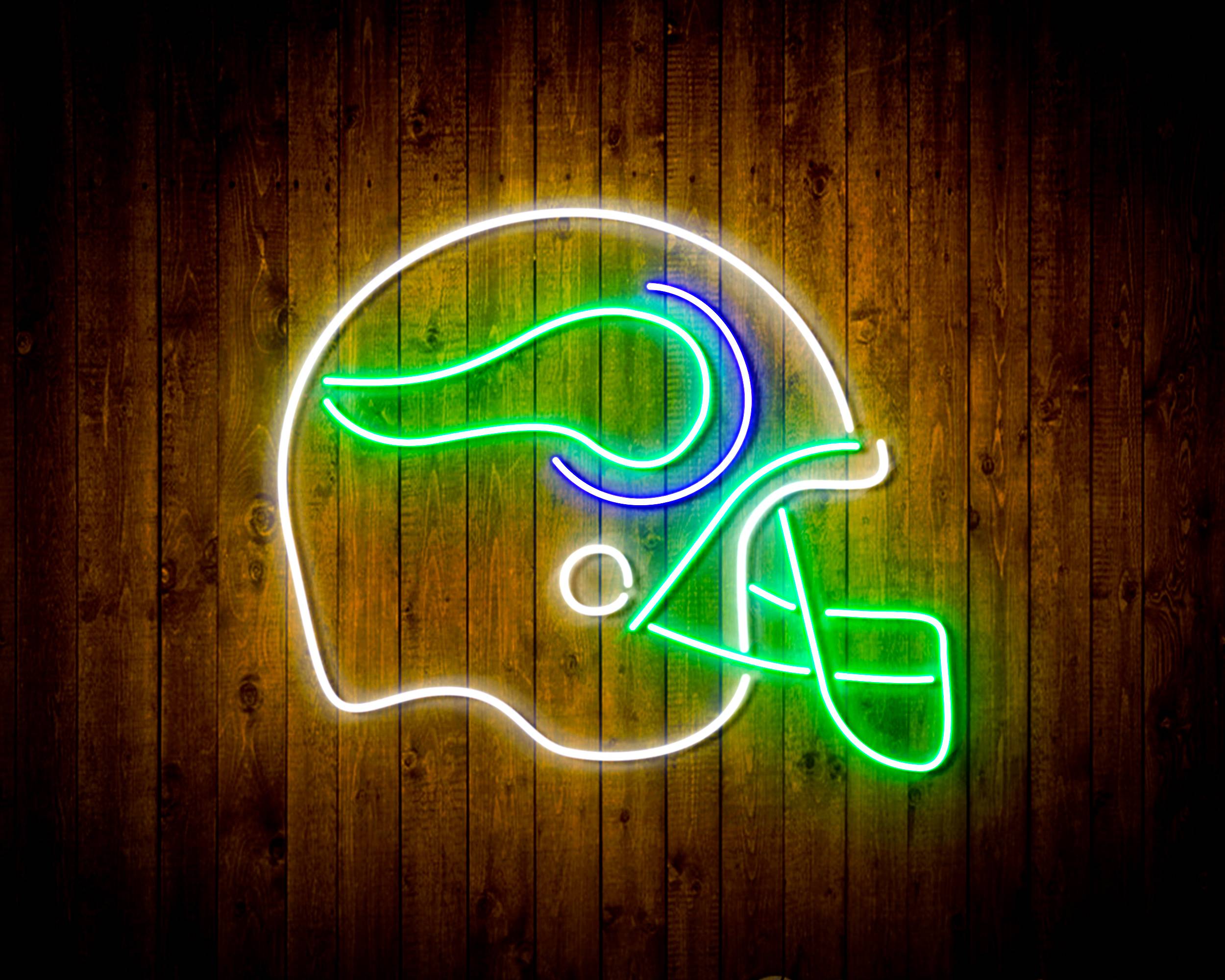 NFL Helmet Minnesota Vikings Bar Neon Flex LED Sign