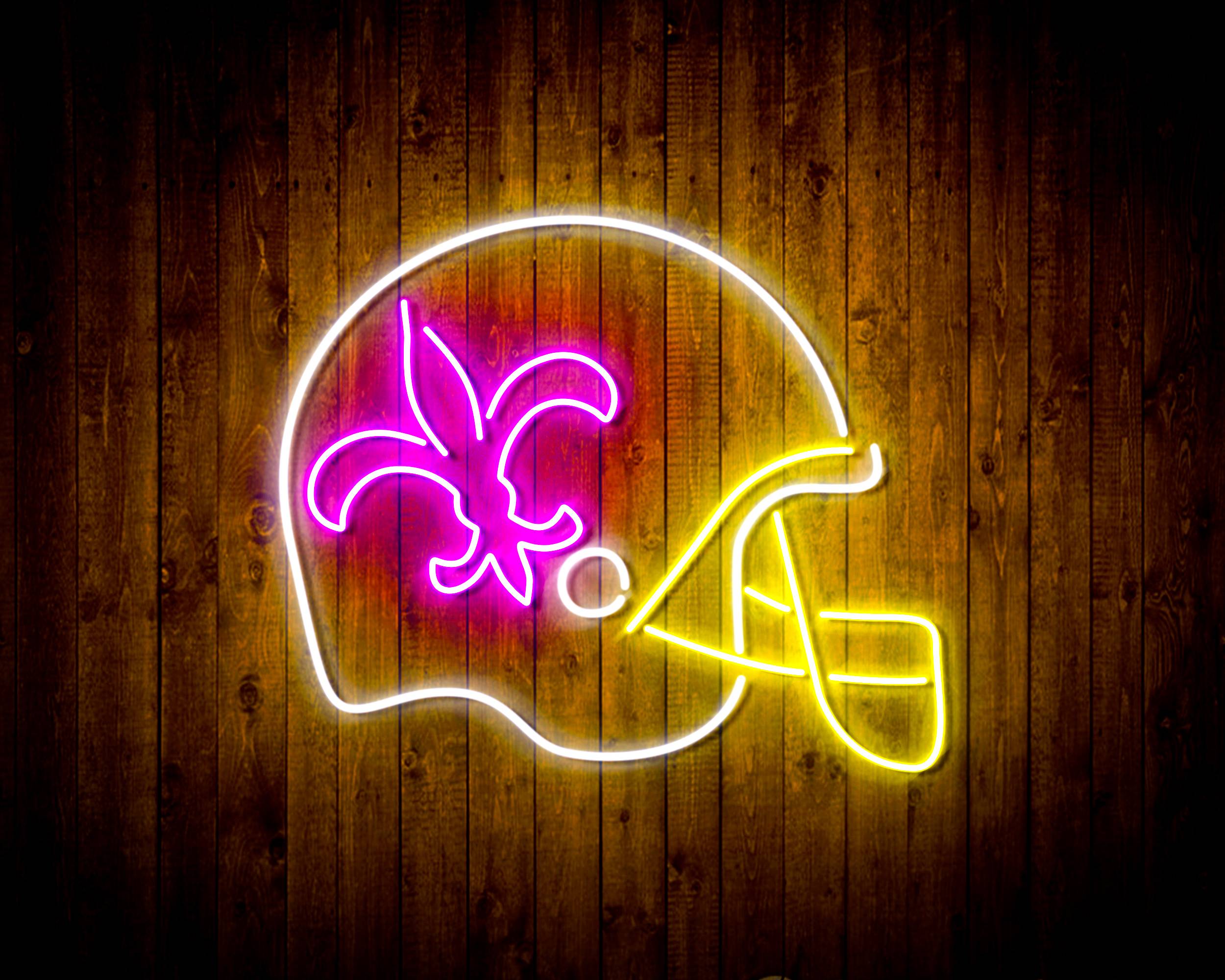 NFL Helmet New Orleans Saints Bar Neon Flex LED Sign