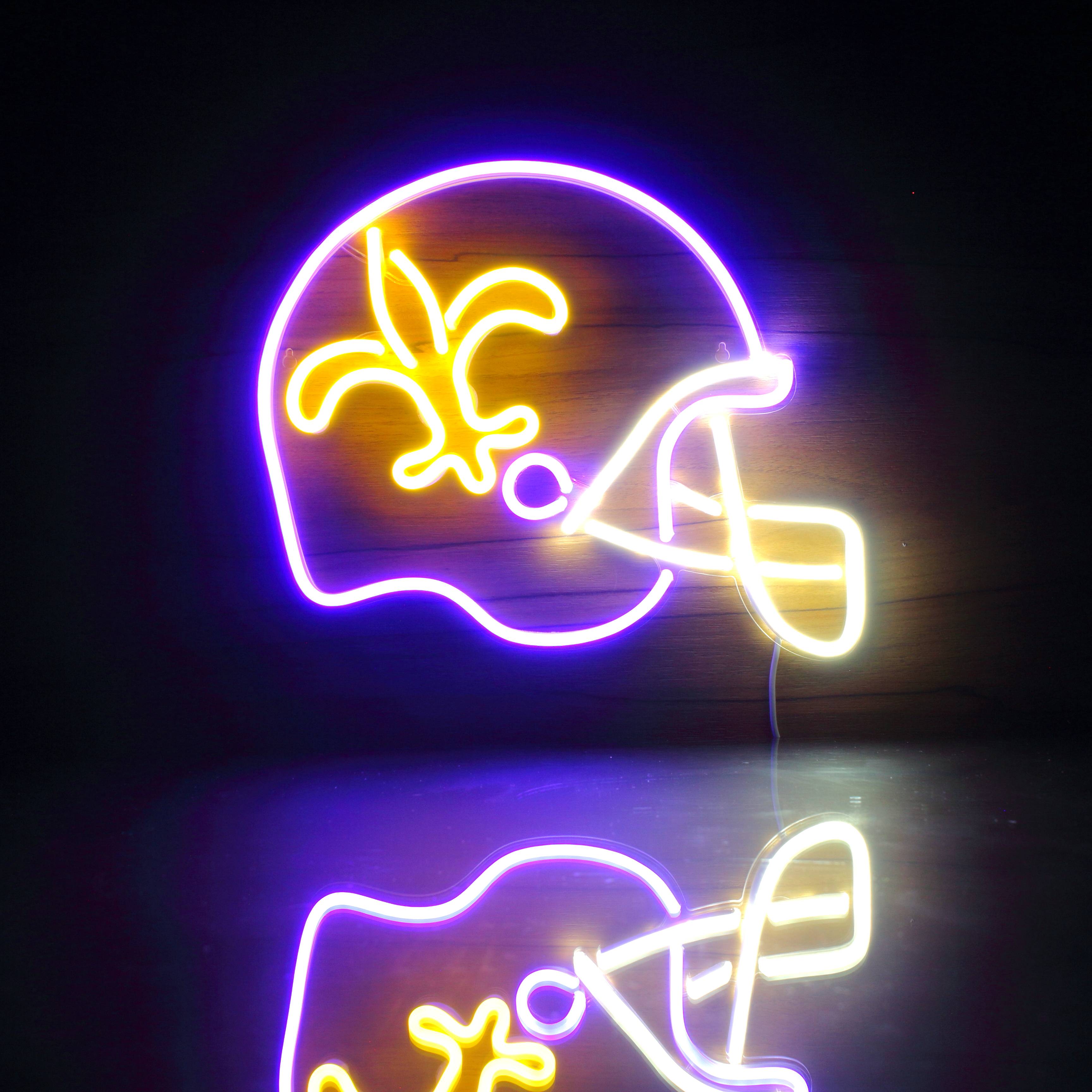 NFL Helmet New Orleans Saints Bar Neon Flex LED Sign