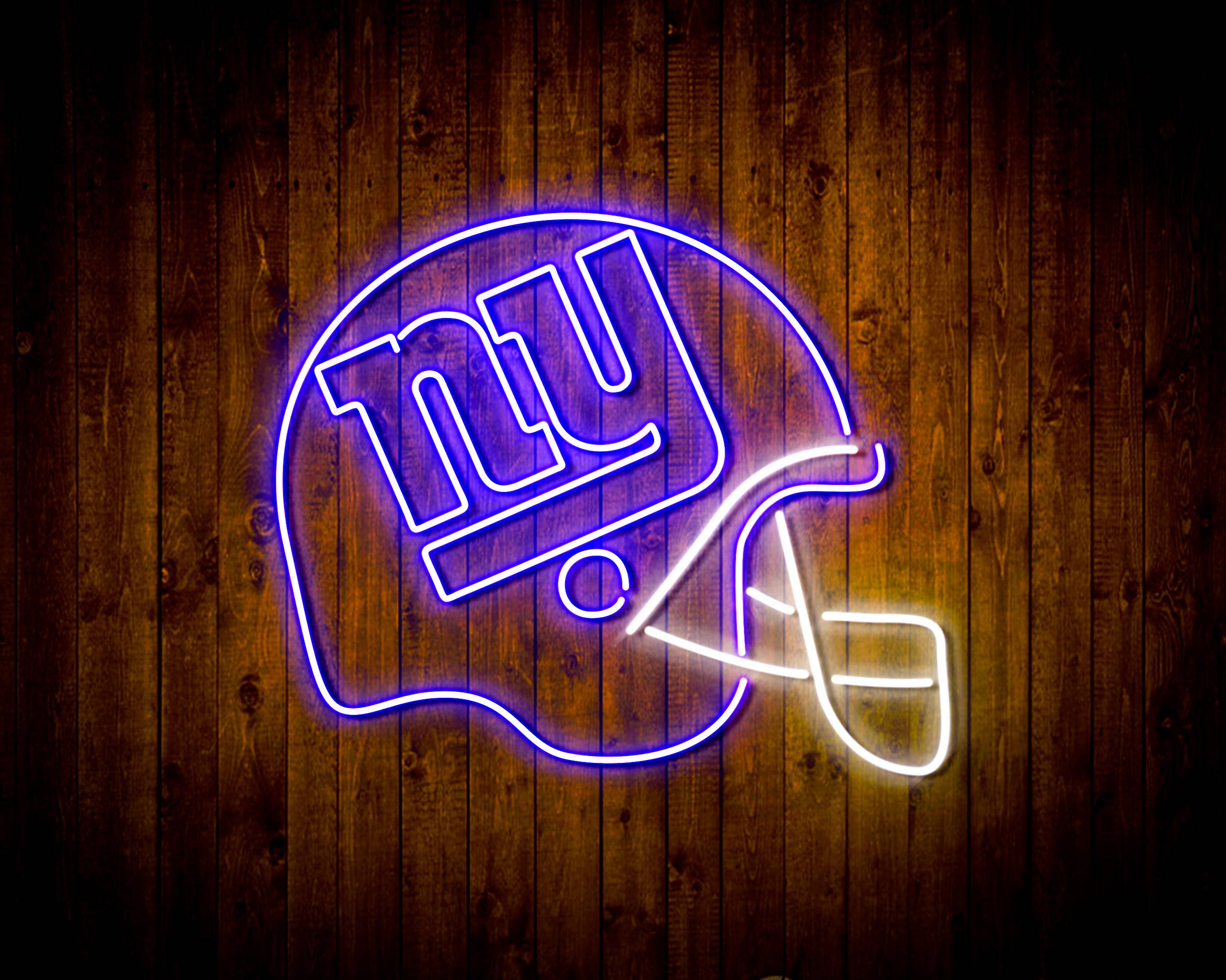 NFL Helmet New York Giants Bar Neon Flex LED Sign