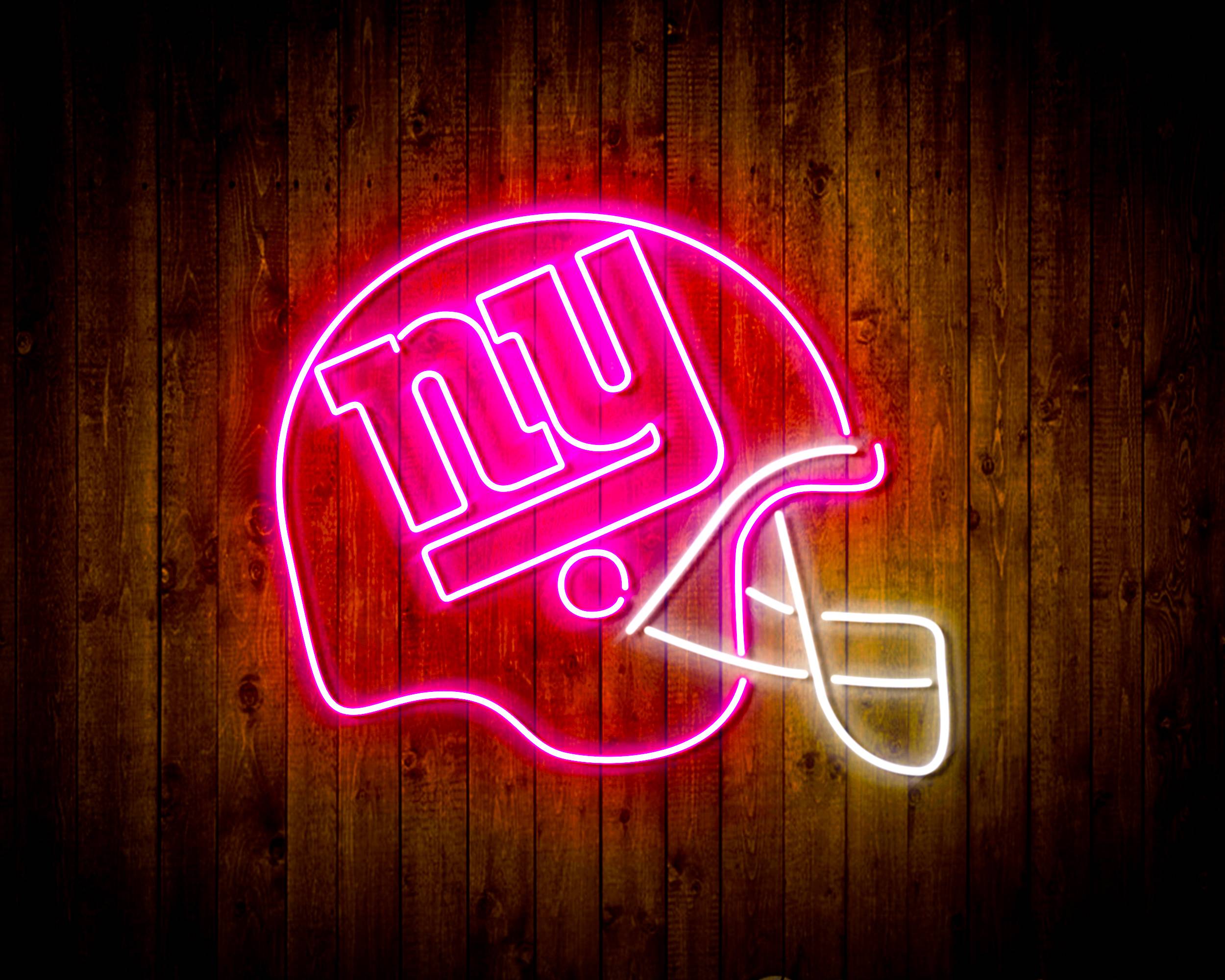 NFL Helmet New York Giants Bar Neon Flex LED Sign