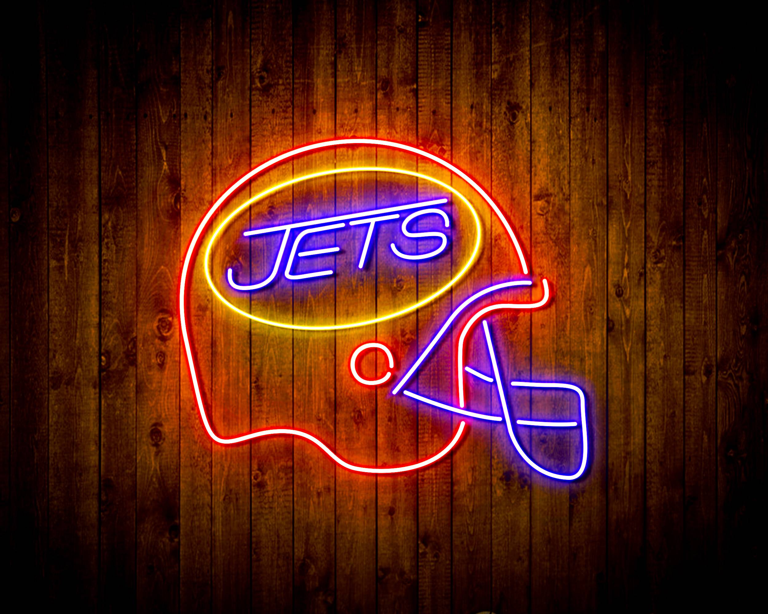 NFL Helmet New York Jets Bar Neon Flex LED Sign