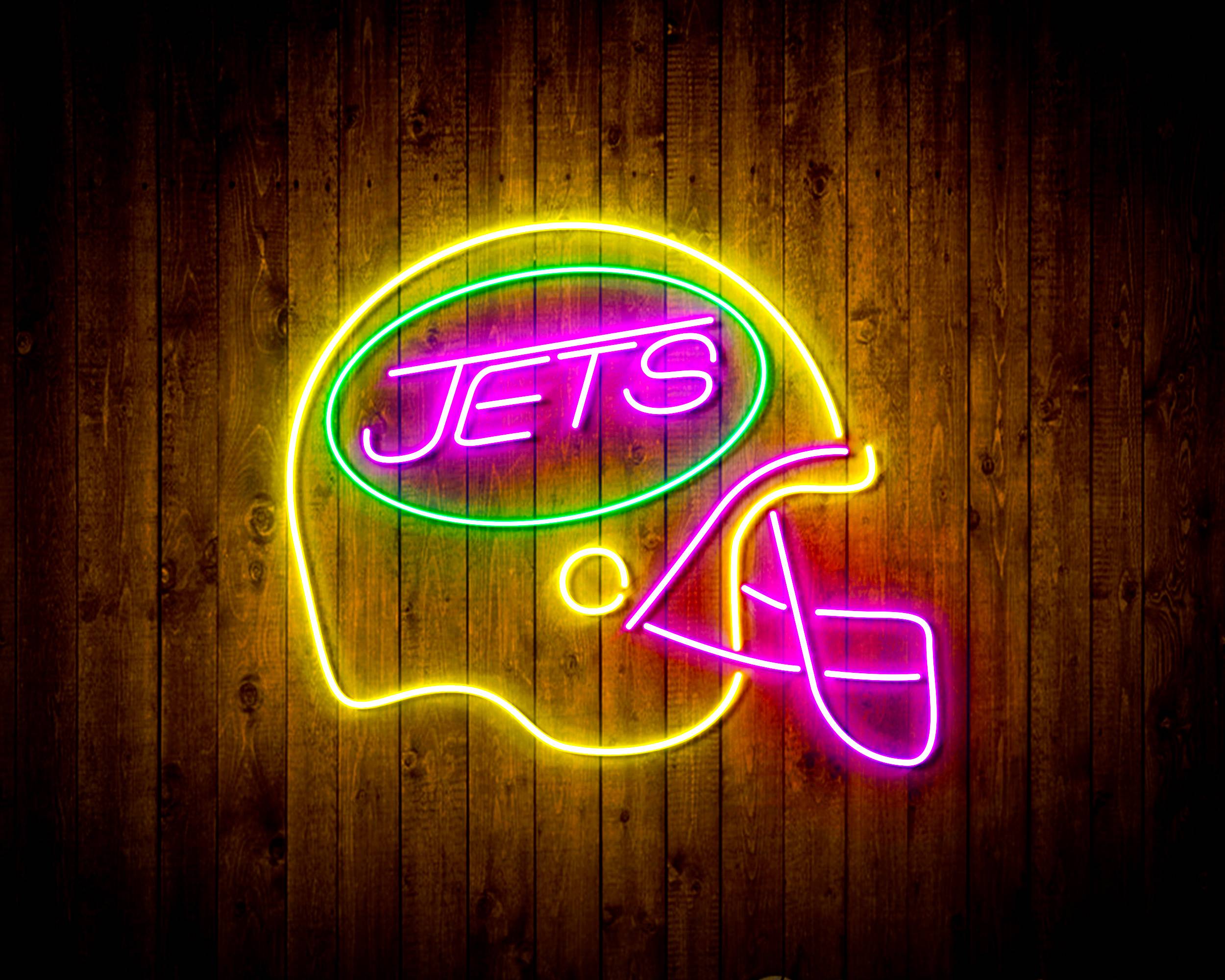 NFL Helmet New York Jets Bar Neon Flex LED Sign