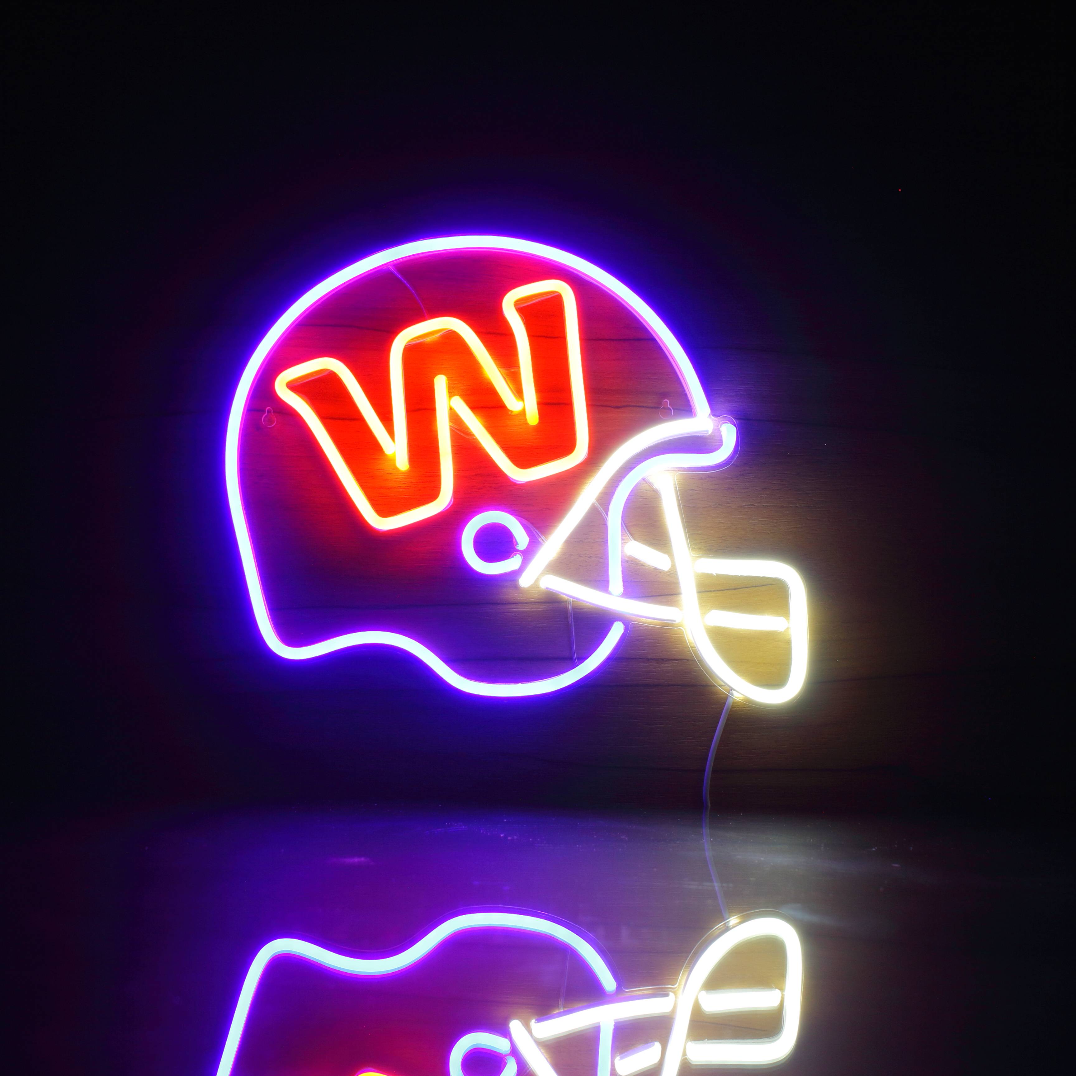 NFL Helmet Washington Football Team Bar Neon Flex LED Sign