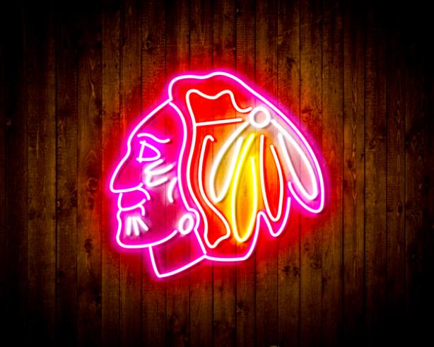 Chicago Blackhawks Handmade Neon Flex LED Sign