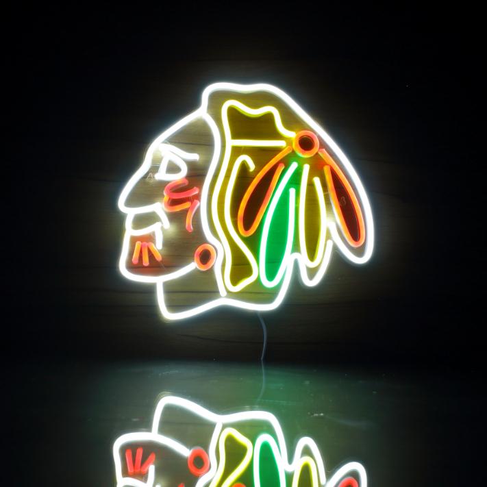 Chicago Blackhawks Handmade Neon Flex LED Sign