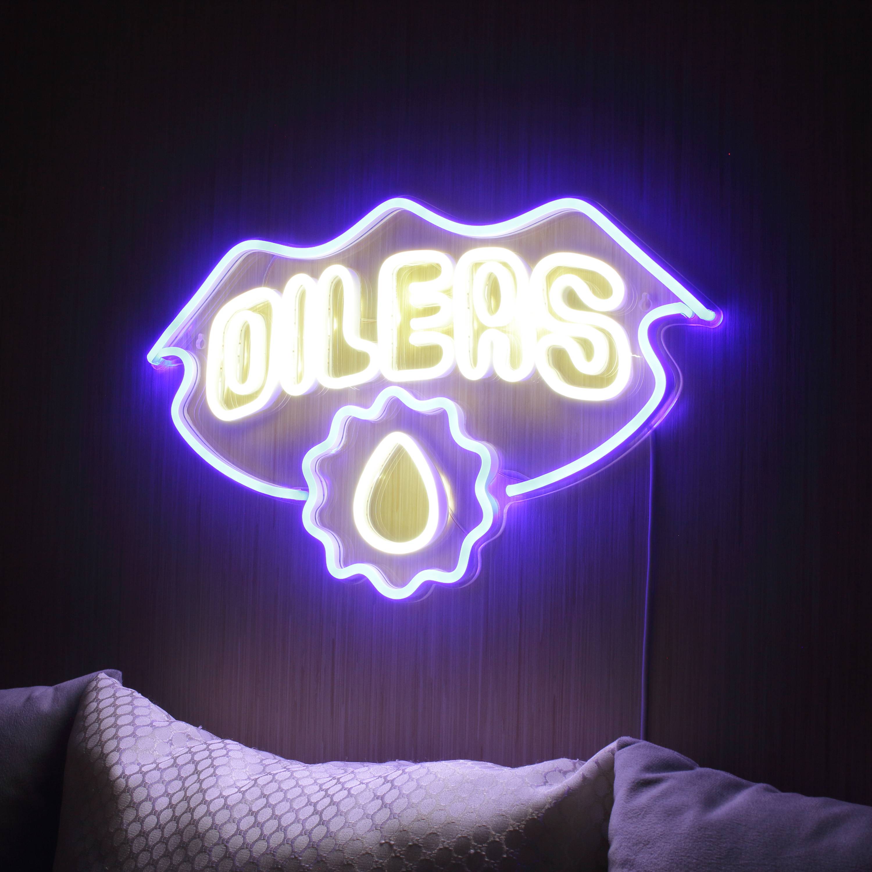 NHL Edmonton Oilers Large Flex Neon LED Sign