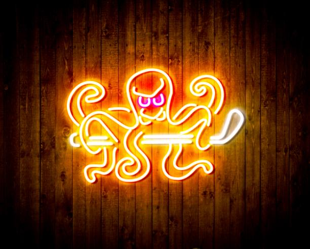 Detroit Red Wings Octopus Handmade Neon Flex LED Sign