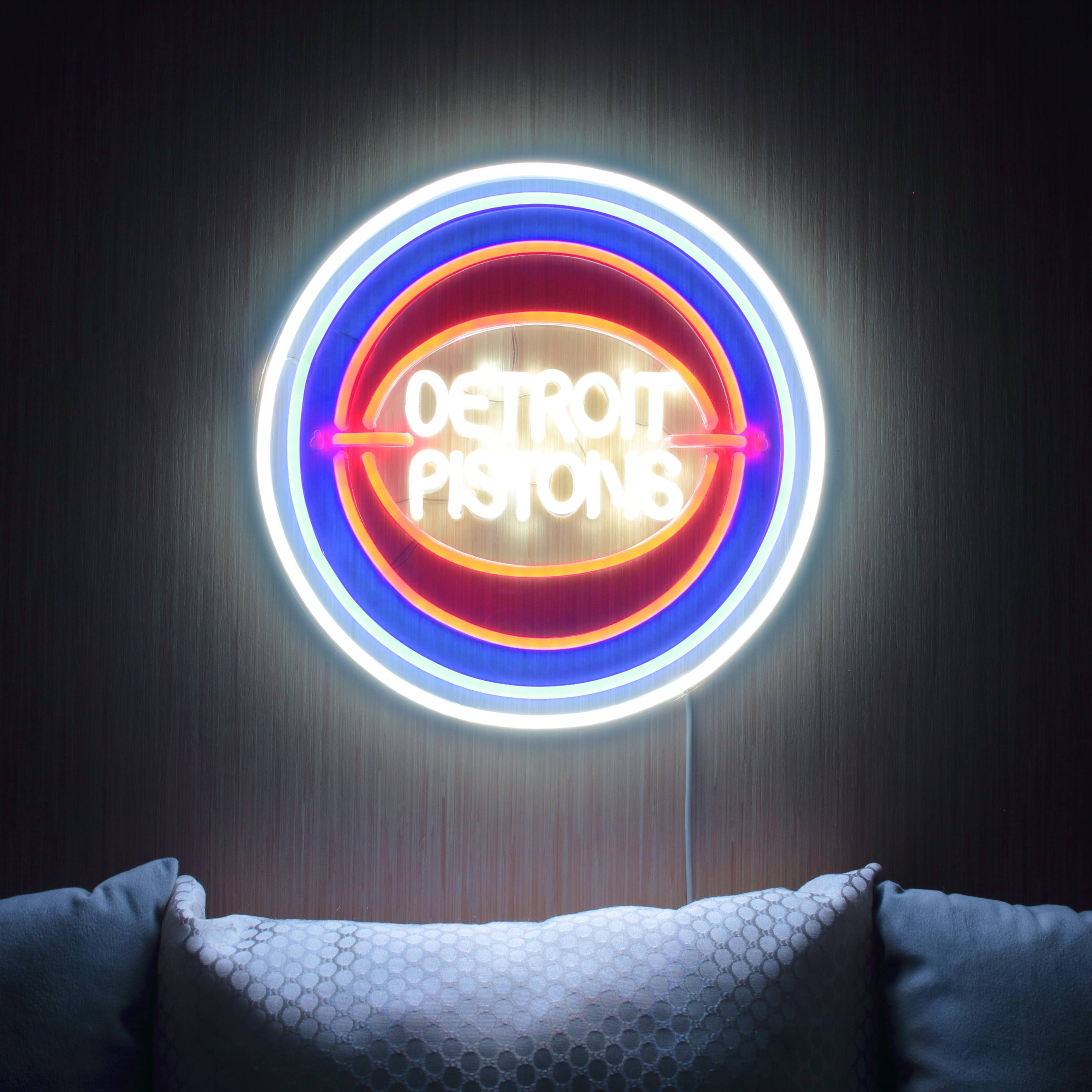 NBA Detroit Pistons Large Flex Neon LED Sign