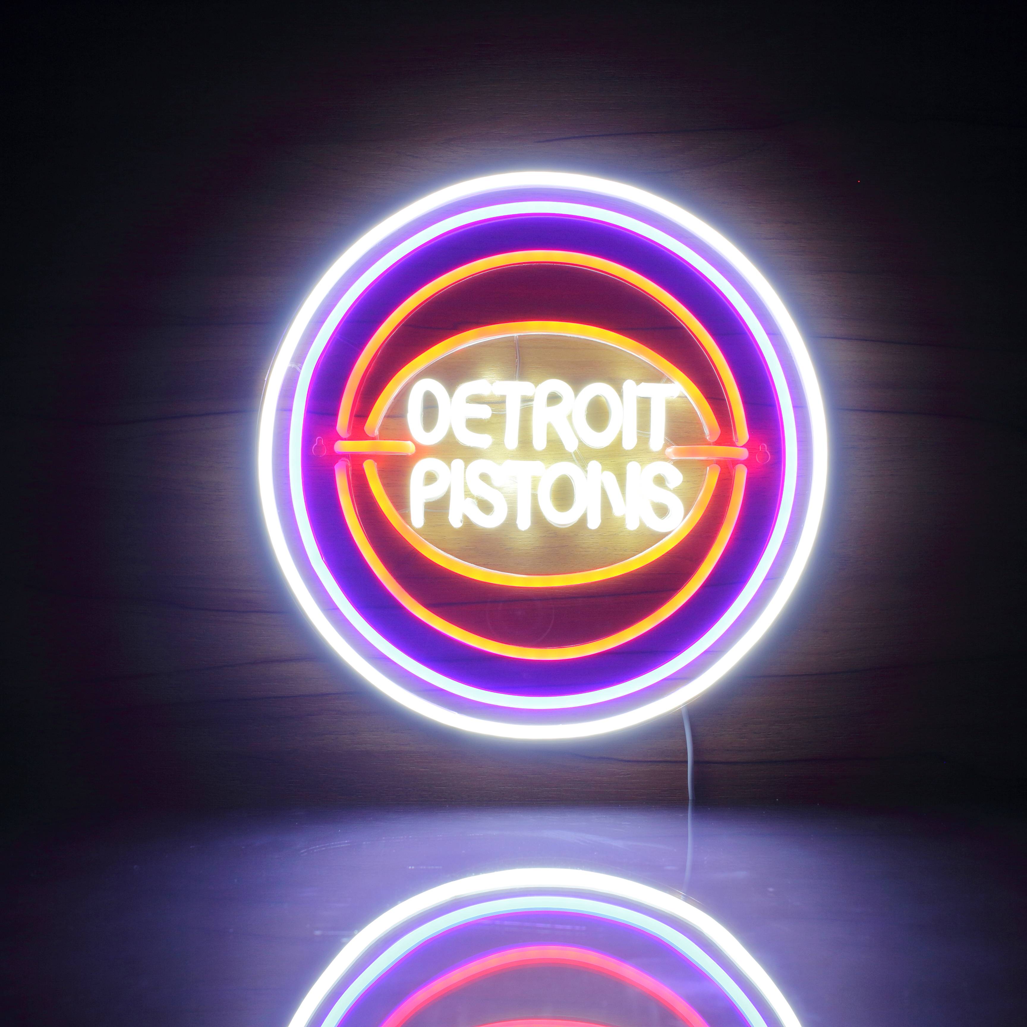 NBA Detroit Pistons Bar Neon Flex LED Sign