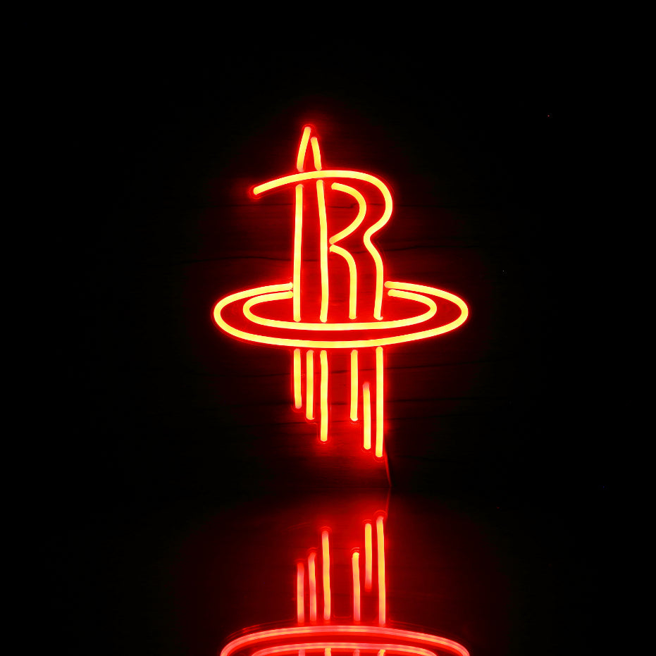 Houston Rockets Logo Handmade Neon Flex LED Sign