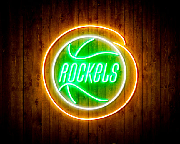Houston Rockets Handmade Neon Flex LED Sign