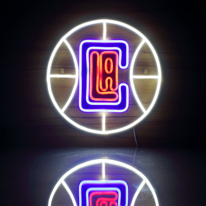Los Angeles Clippers Logo 3 Handmade Neon Flex LED Sign