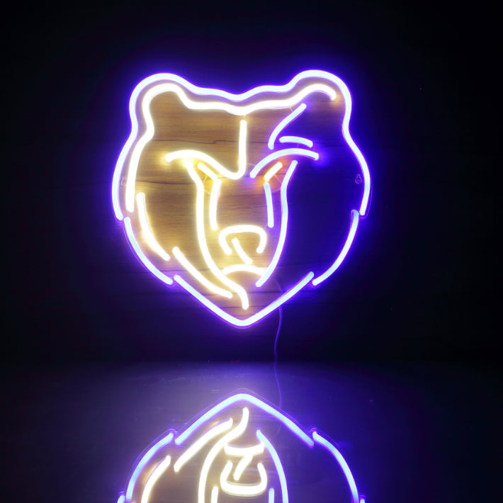 Memphis Grizzlies Logo 1 Handmade Neon Flex LED Sign
