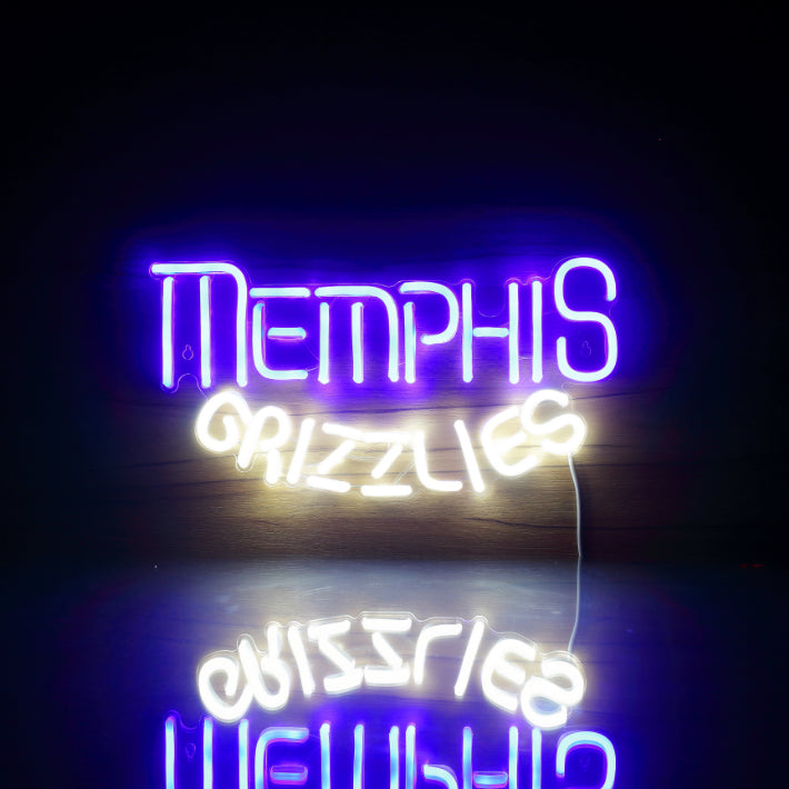 Memphis Grizzlies Logo 2 Handmade Neon Flex LED Sign