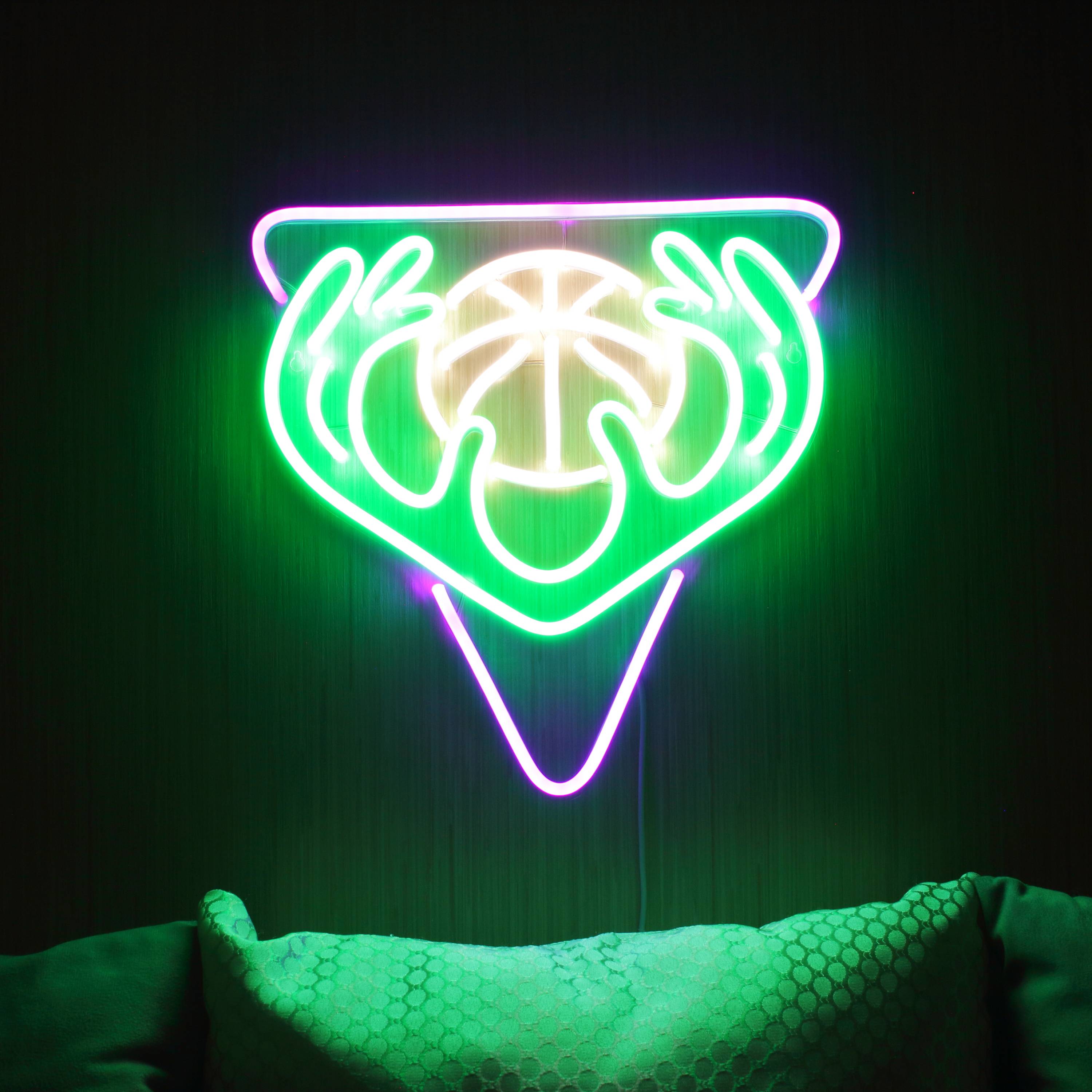 NBA Milwaukee Bucks Logo Large Flex Neon LED Sign